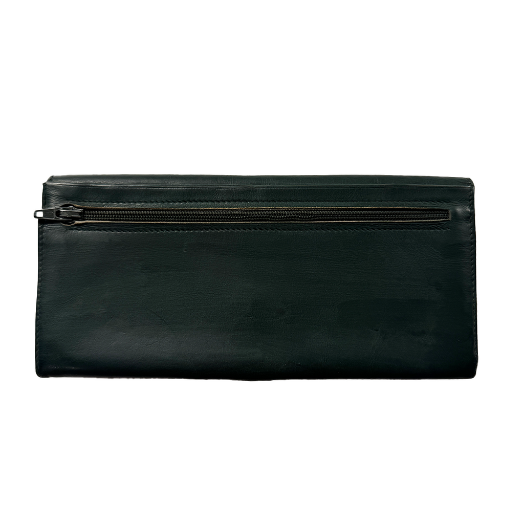 GUCCI Vintage Golden Hand Dark Green Wallet