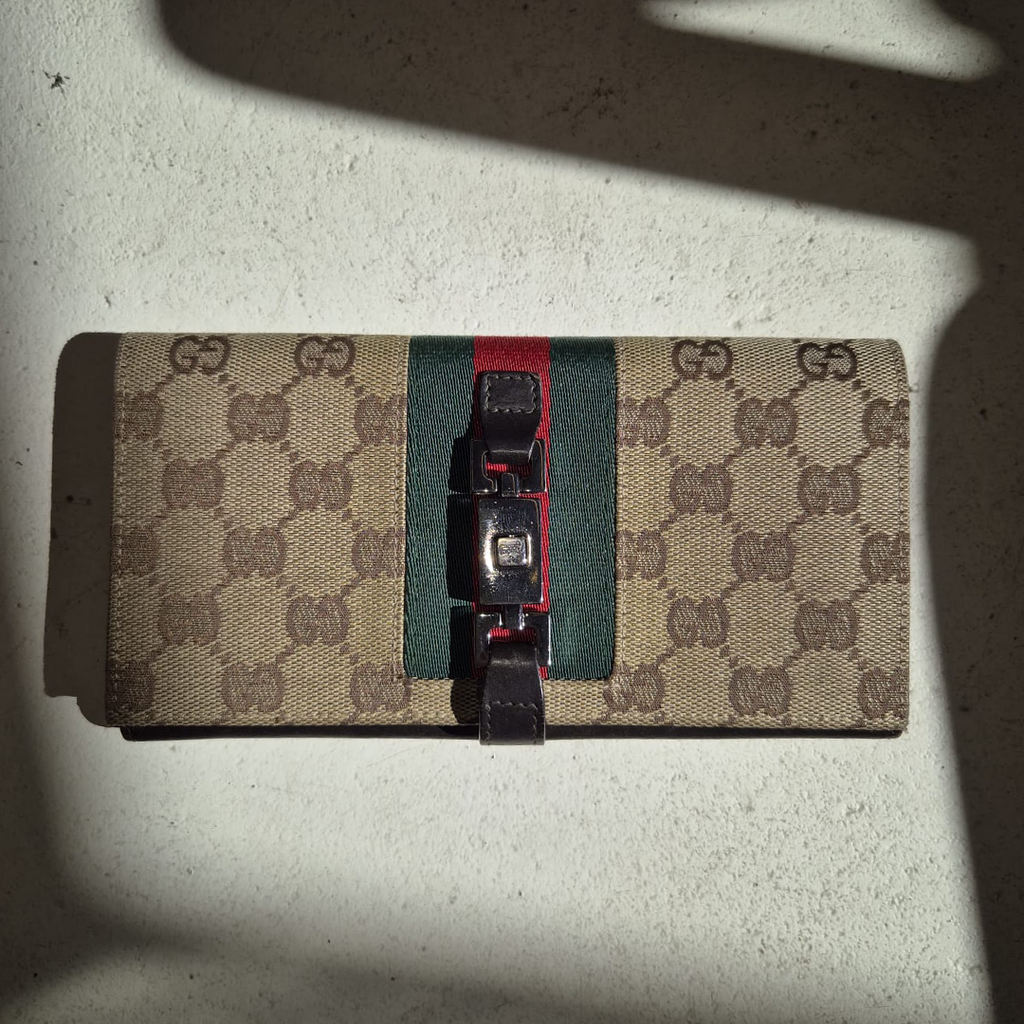 Gucci Jackie Vintage GG Canvas Wallet