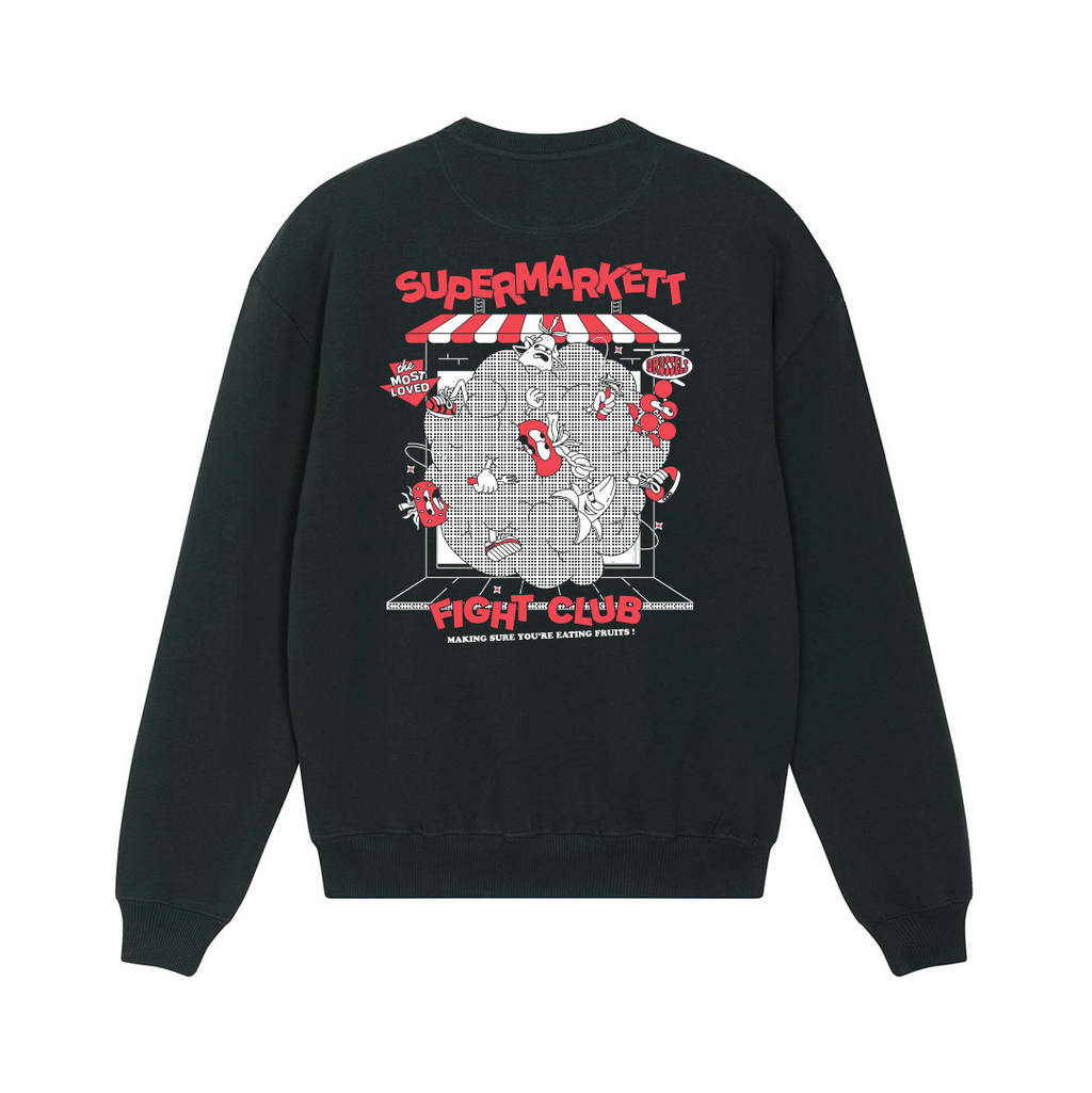 supermarkett fight club black crewneck