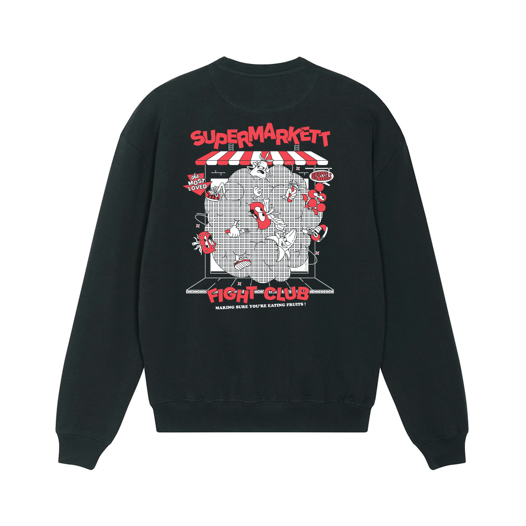 supermarkett fight club black crewneck