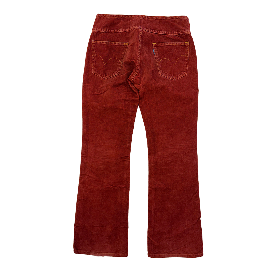 Hysteric Glamour Corduroy Orange Boot Cut Pants (Free Size)