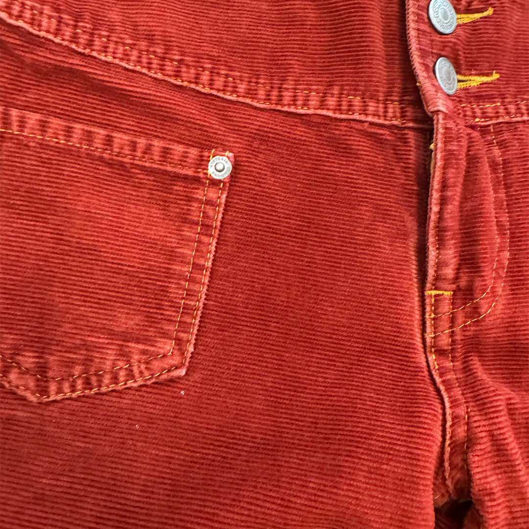 Hysteric Glamour Corduroy Orange Boot Cut Pants (Free Size)