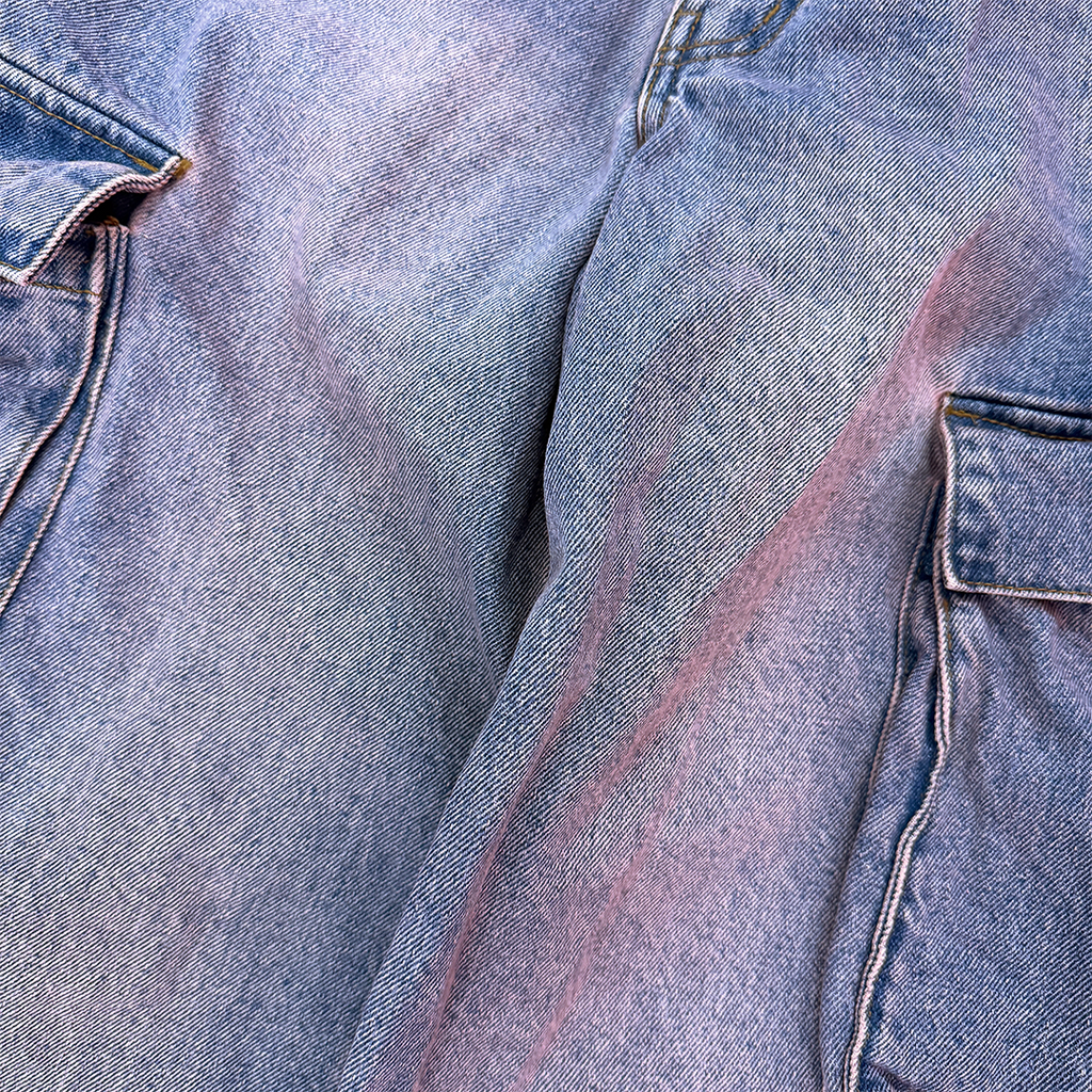Hotter than Hell Washed Pink and Blue Cargo Pants (S)