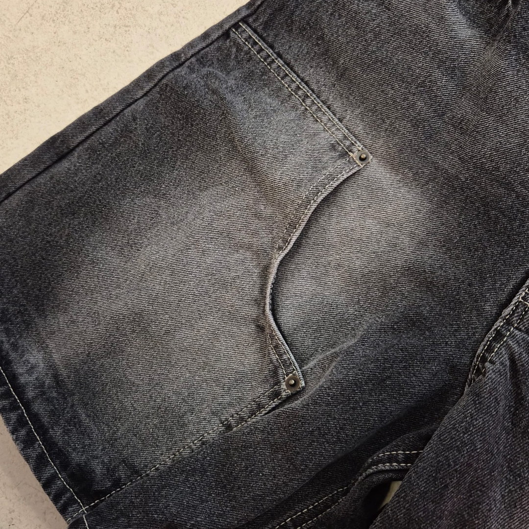 HTH Denim Half Pants Black (S)