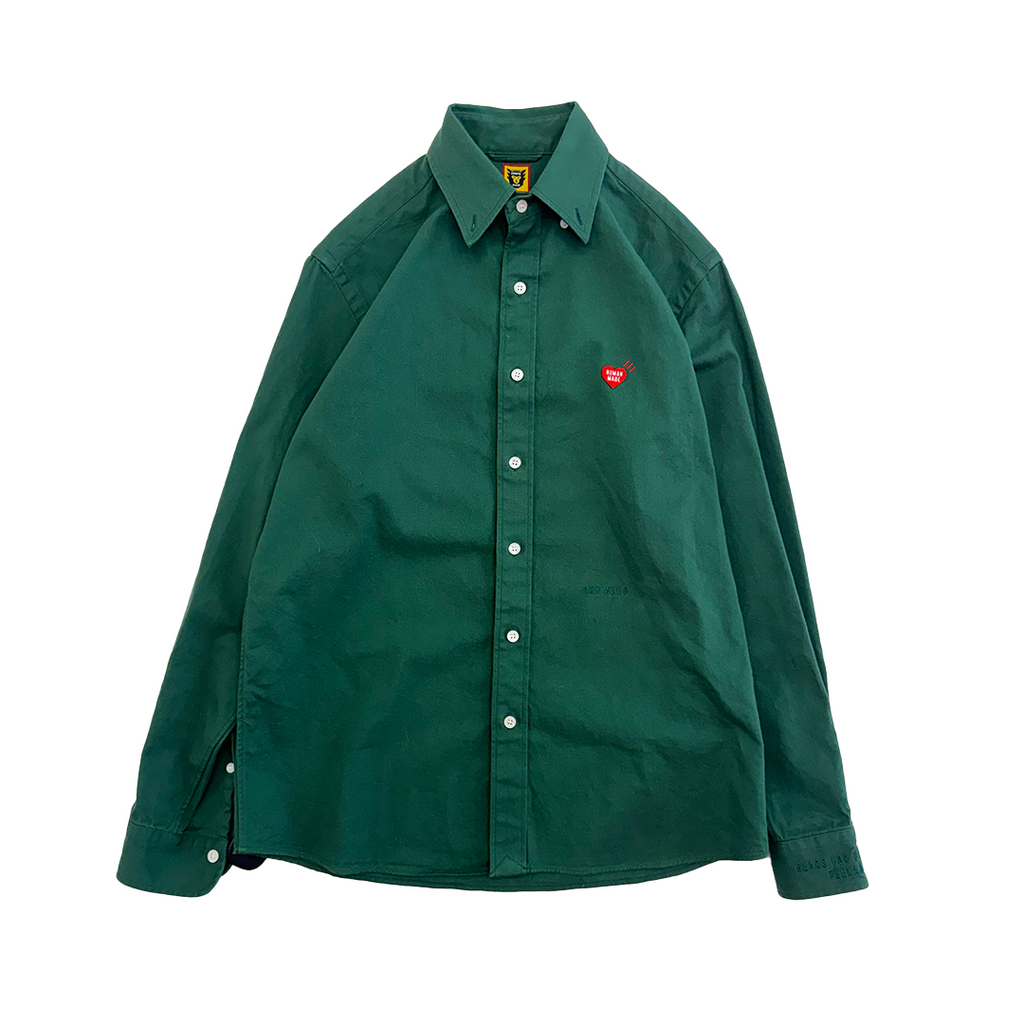 Human Made Chino Button Down Shirt Green (S)