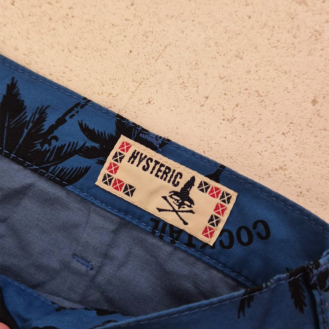 Hysteric Glamour His Girl Aloha All-Over Print Blue Easy Pants (S)