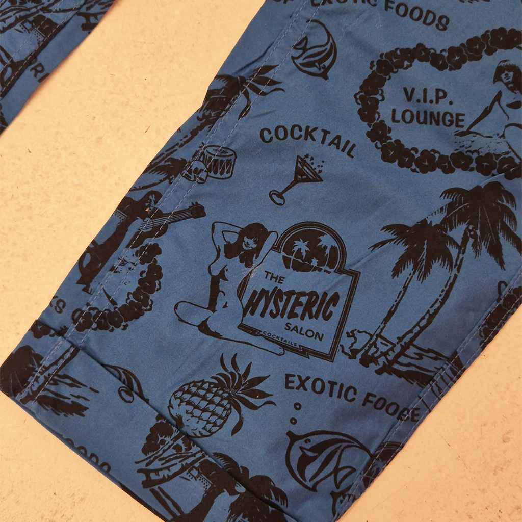 Hysteric Glamour His Girl Aloha All-Over Print Blue Easy Pants (S)