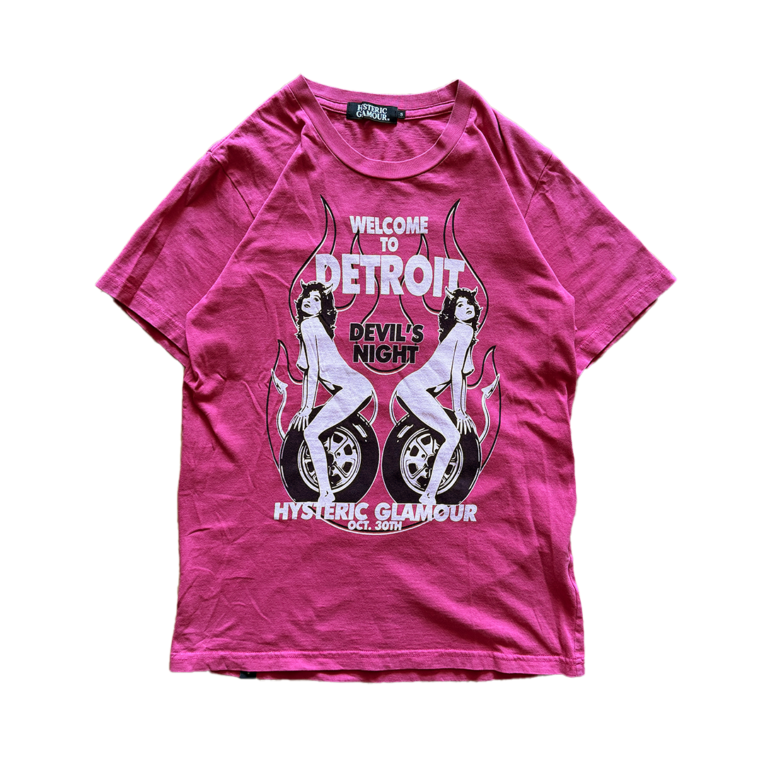 Hysteric Glamour Devil's Night Pink Tee (S)