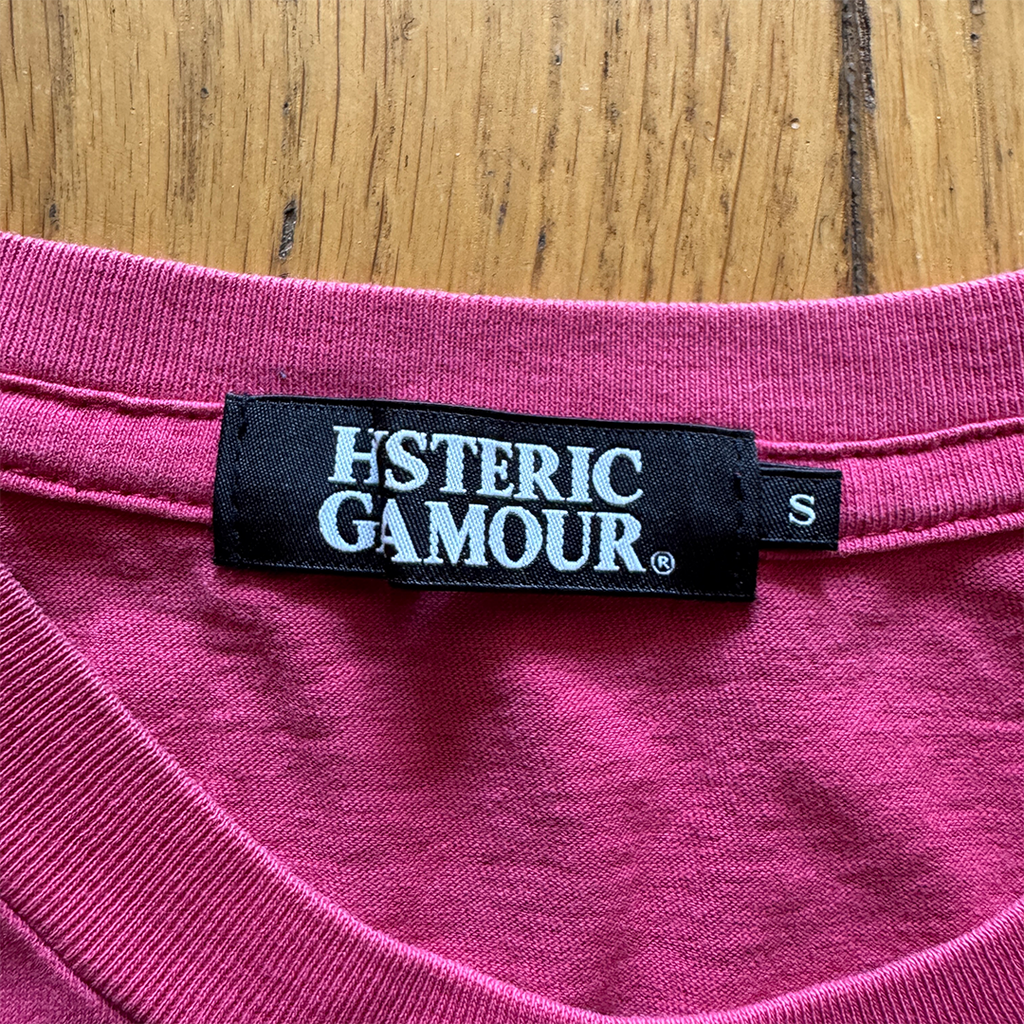 Hysteric Glamour Devil's Night Pink Tee (S)