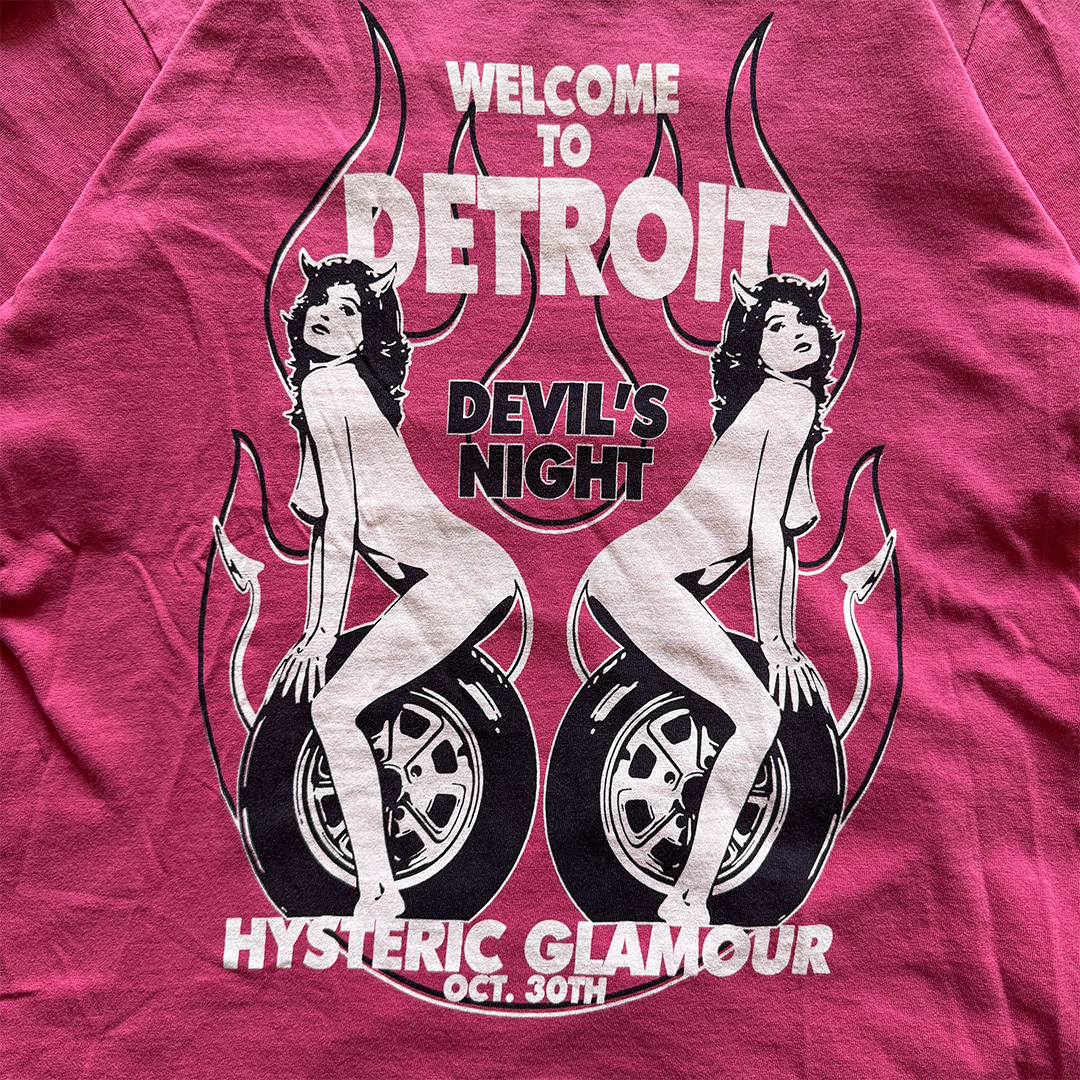 Hysteric Glamour Devil's Night Pink Tee (S)