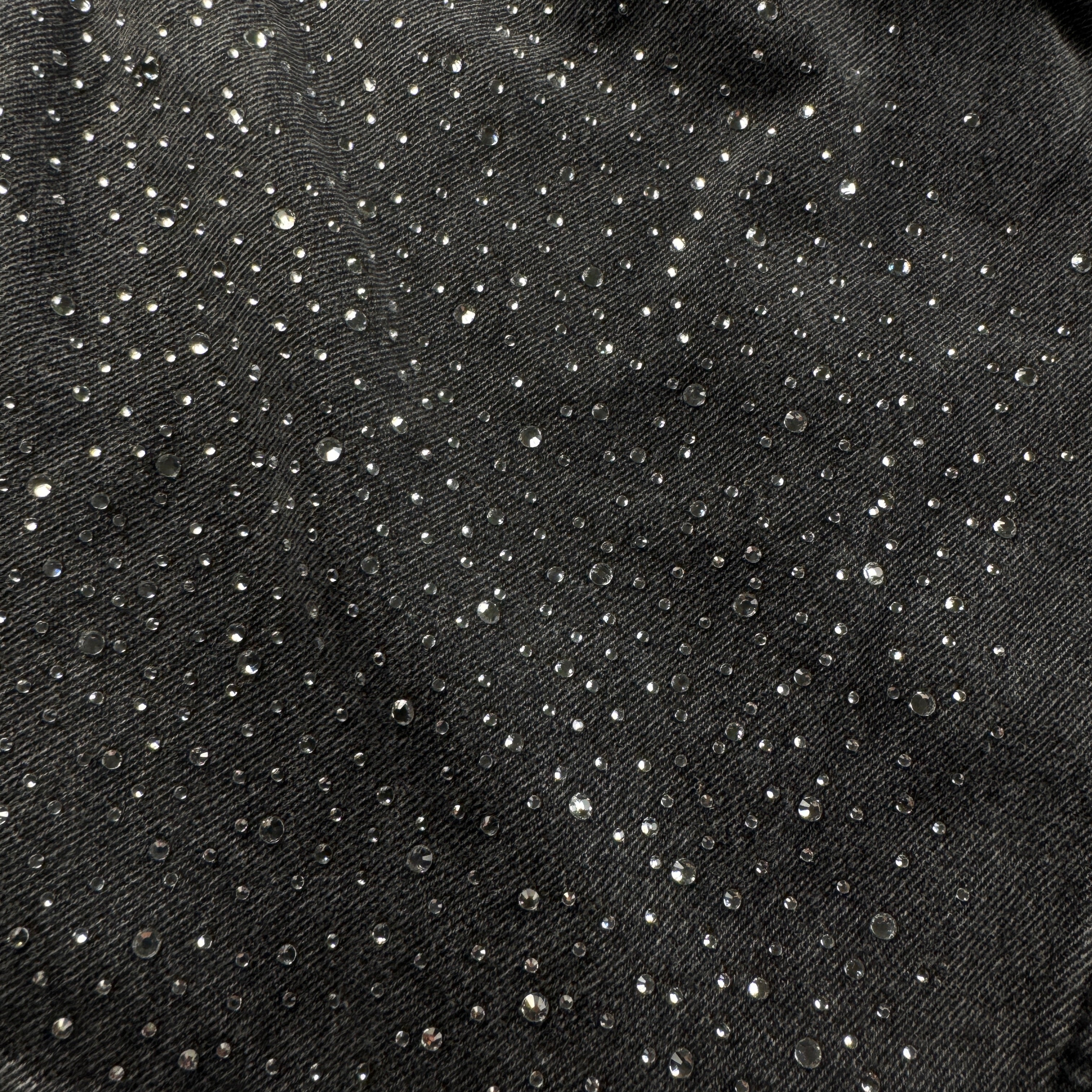 9090 Girl Rhinestone Black Baggy Pants (M)