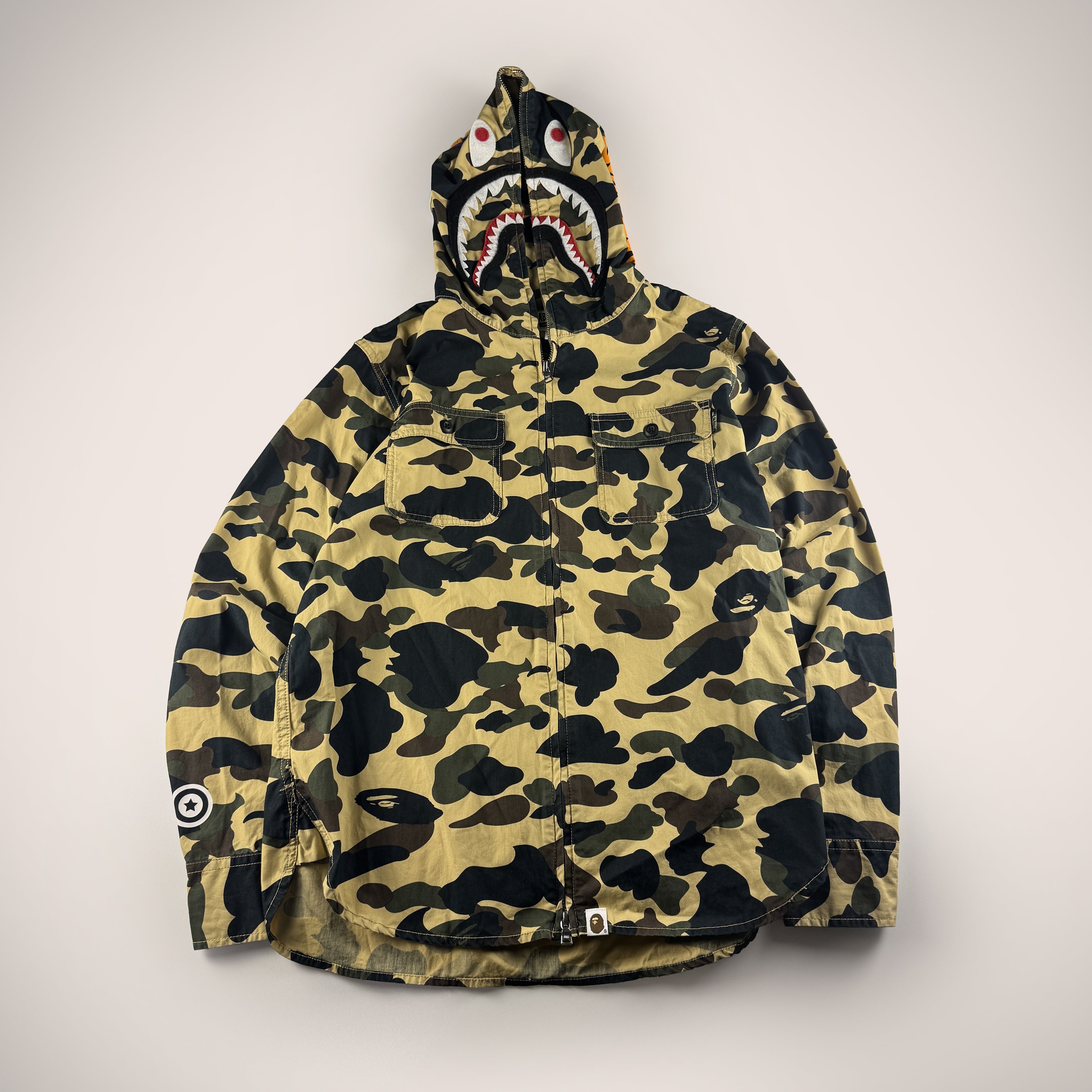 BAPE Green Camo Parka Jacket (S)