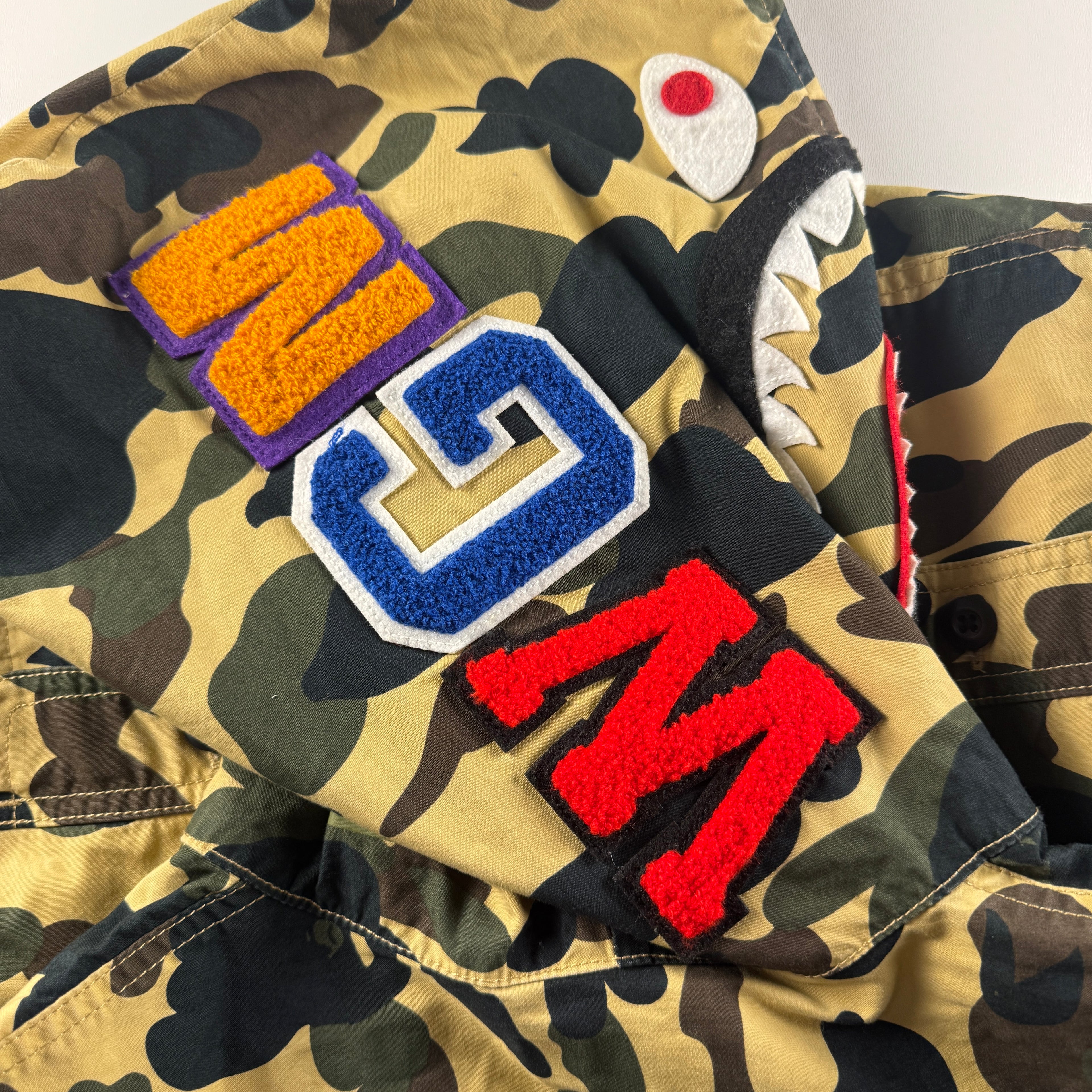 BAPE Green Camo Parka Jacket (S)