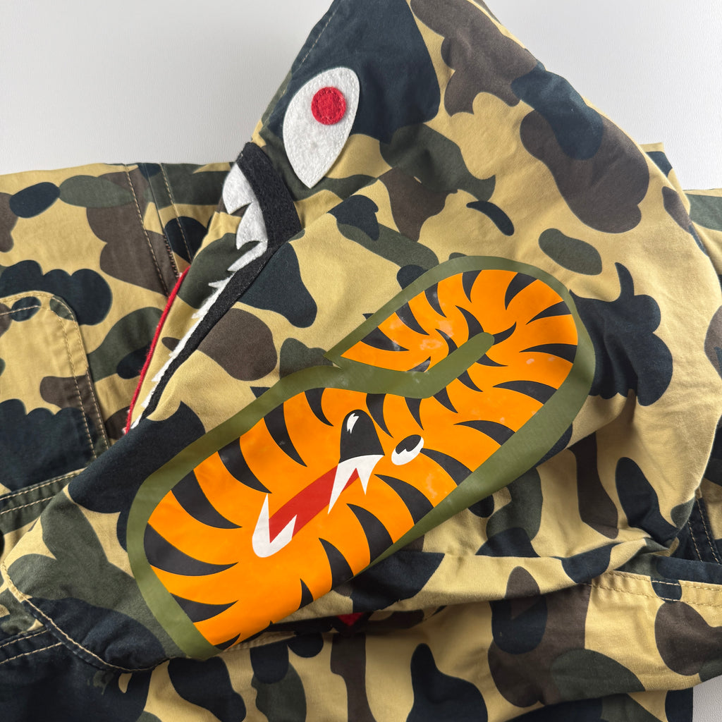 BAPE Green Camo Parka Jacket (S)