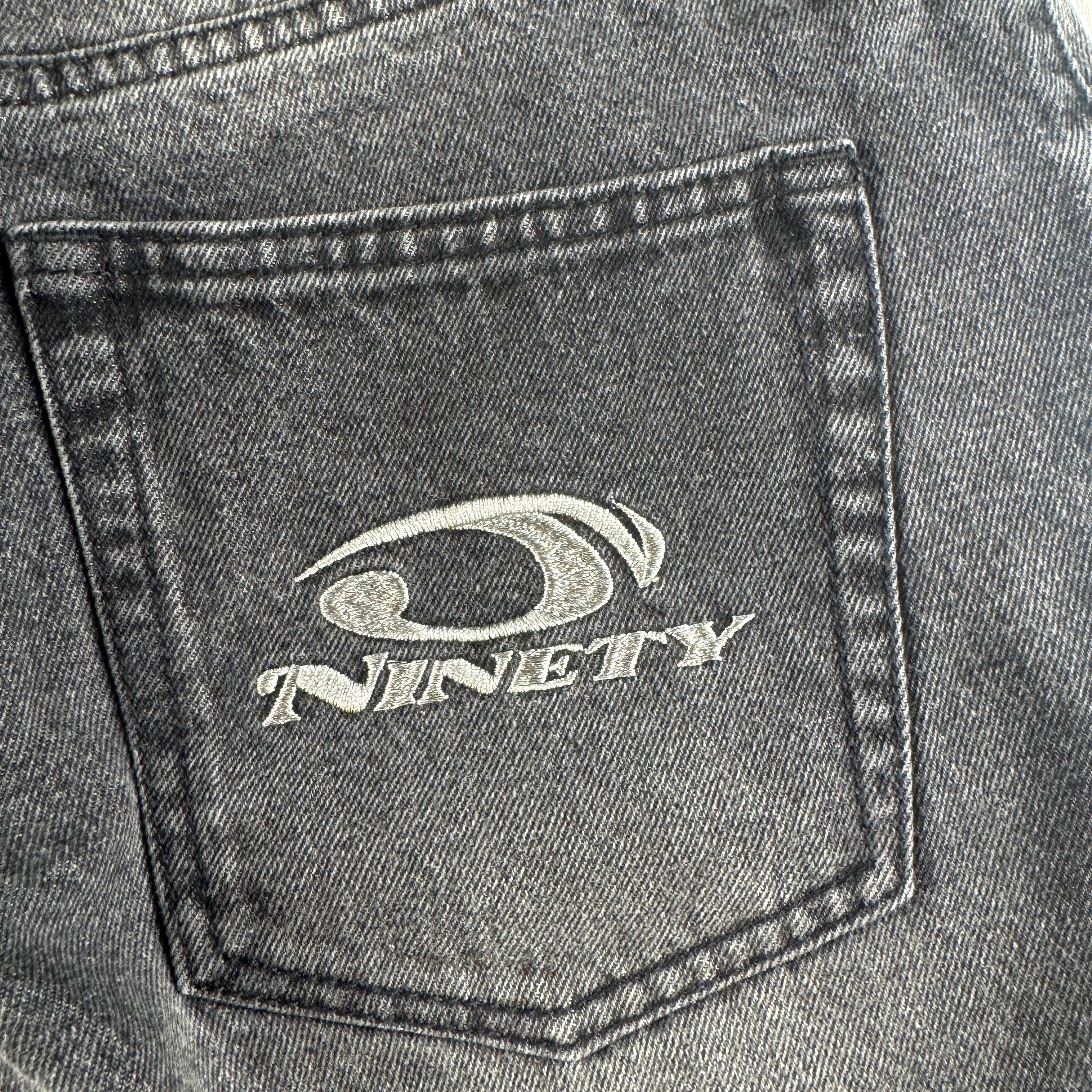 9090 Double Layered Black Baggy Short (M)