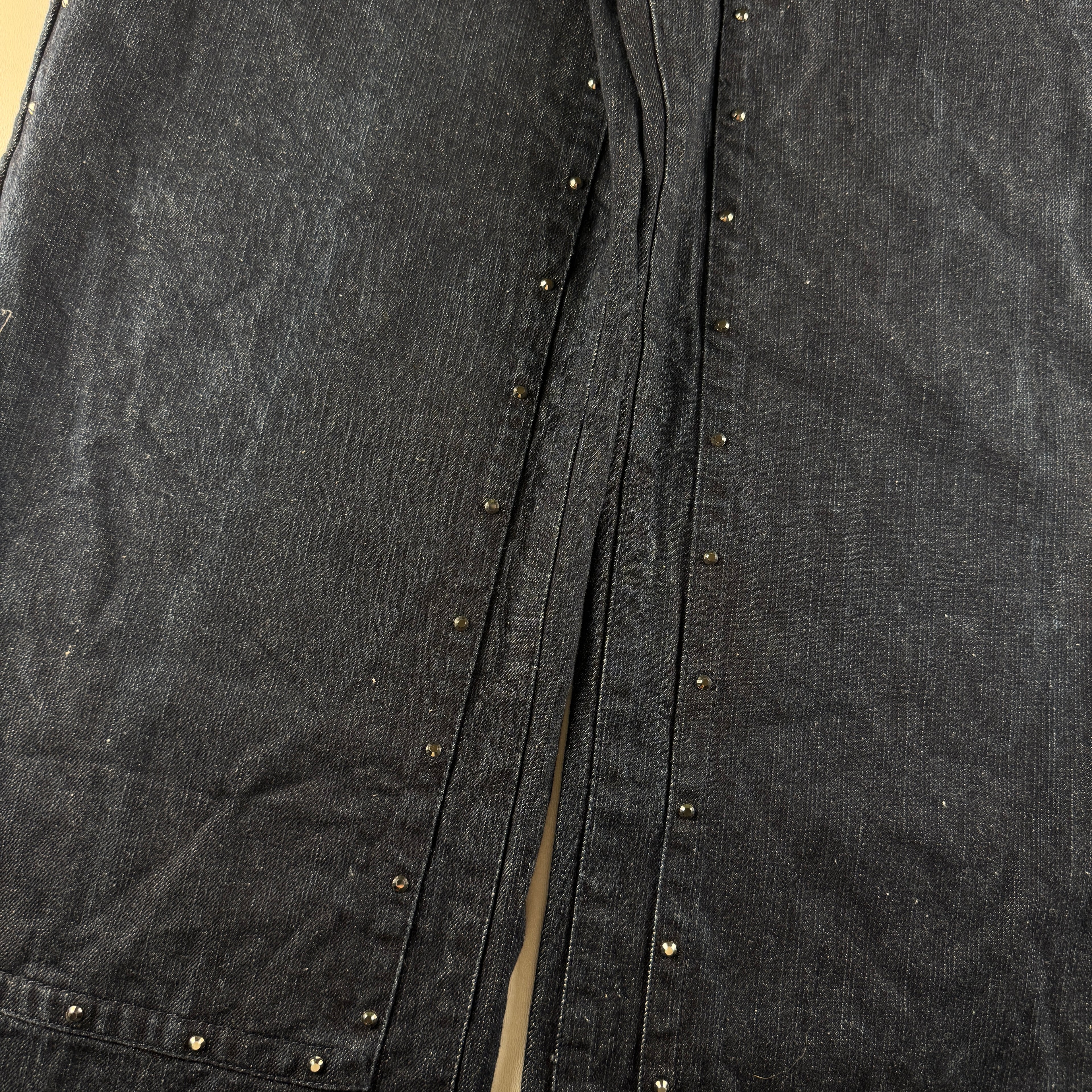 Younger Song Angel Print Black Jeans Pants (M)