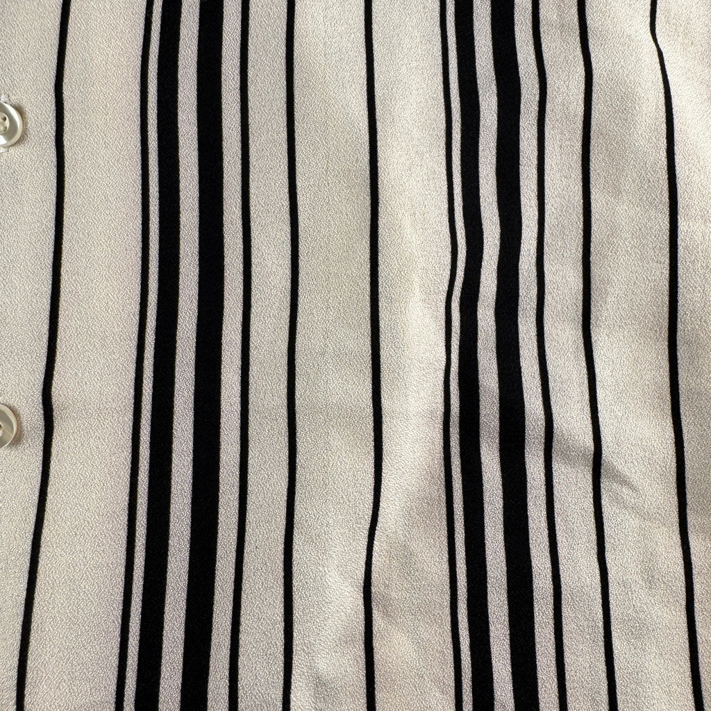 Student Apathy White Black Striped S/S Shirt (L)