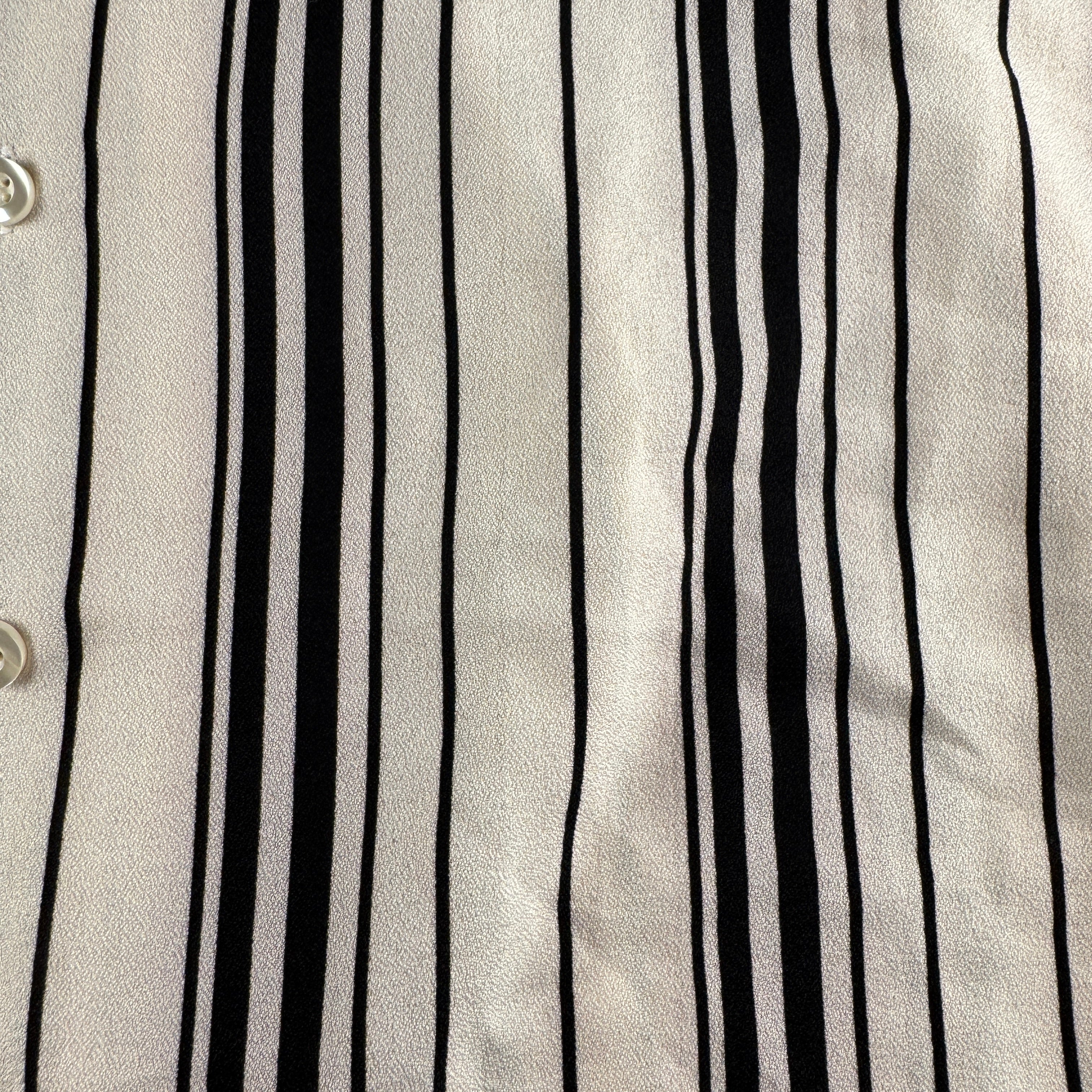 Student Apathy White Black Striped S/S Shirt (L)