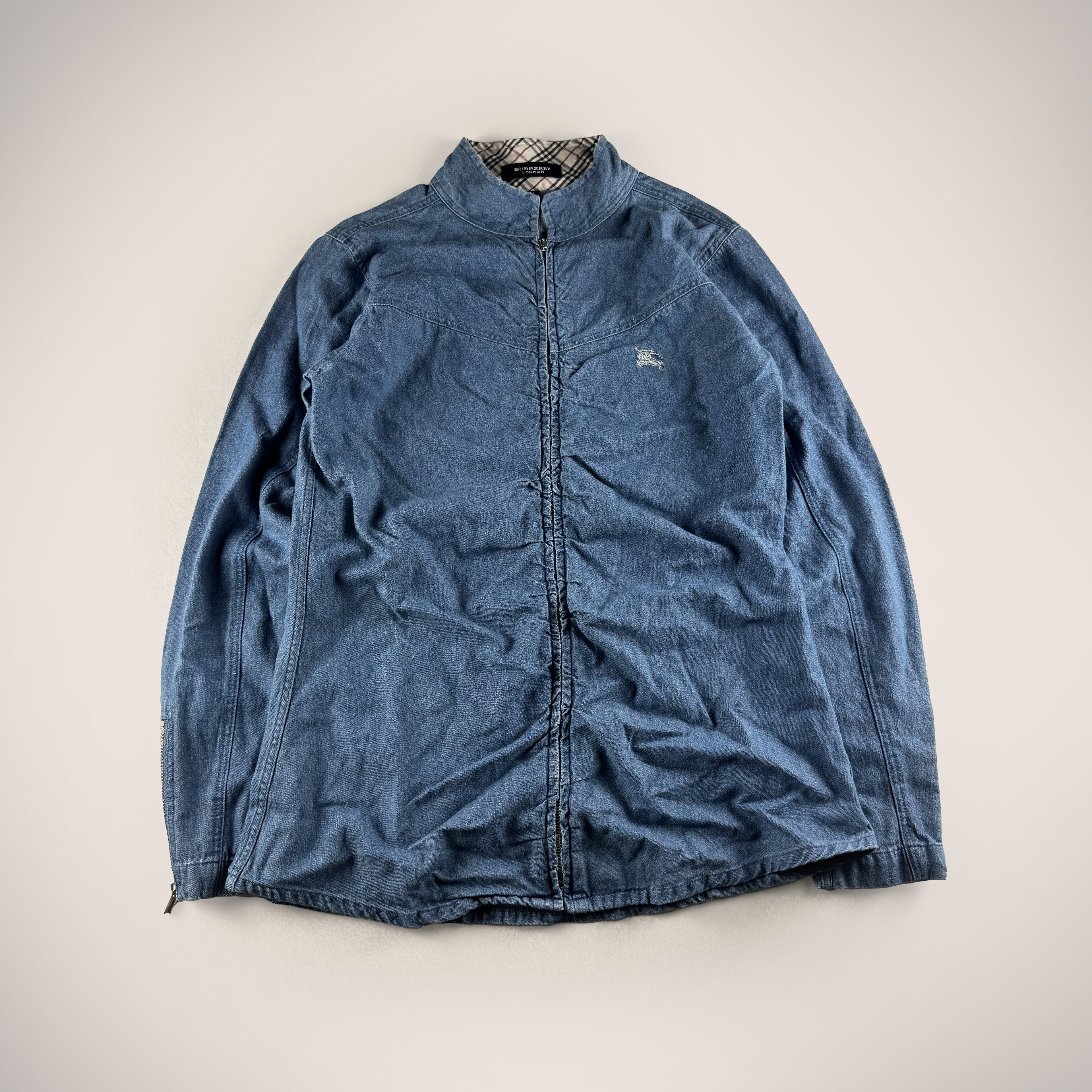 Burberry Nova Check Denim Blue Jacket (M)