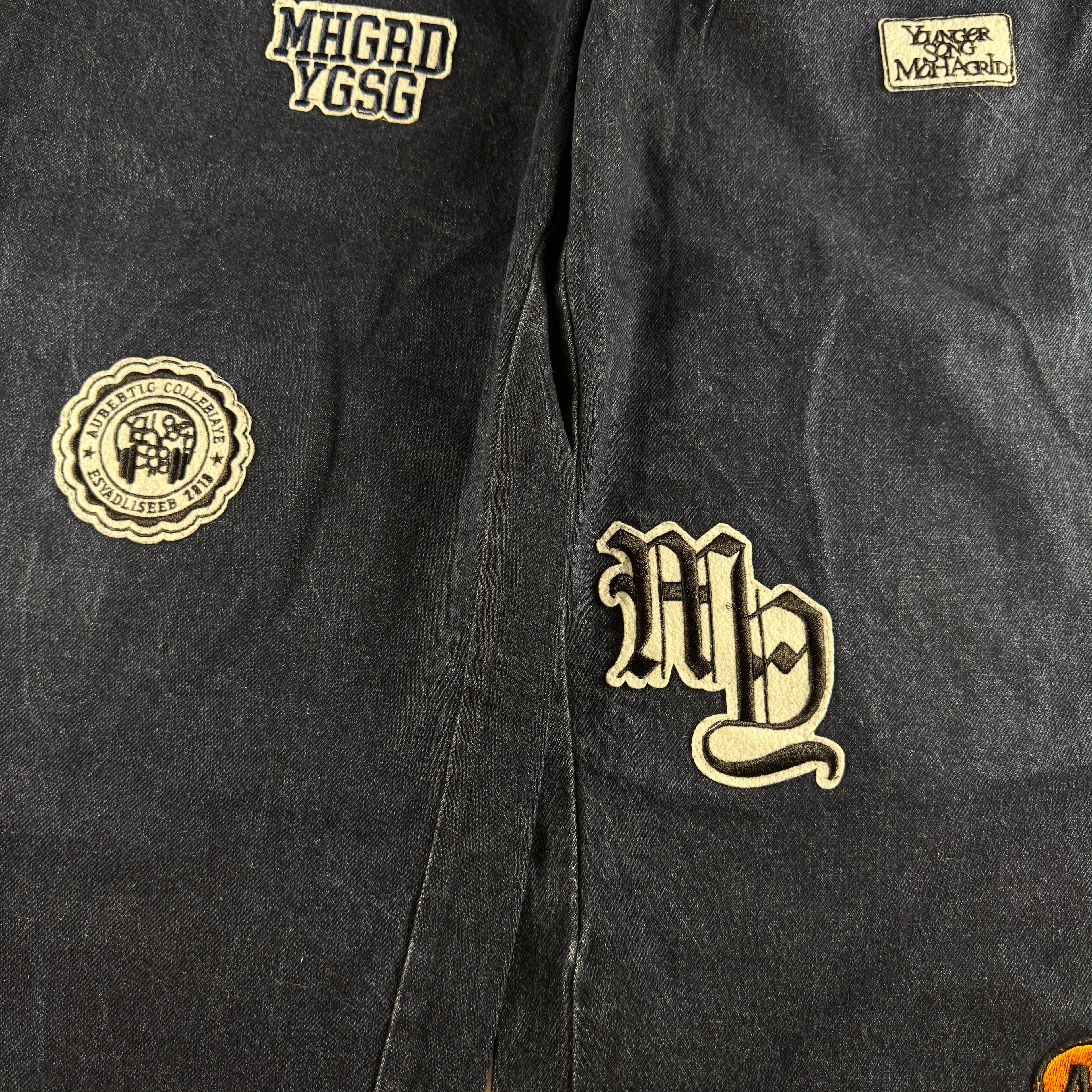 Younger Song x Mahagrid Wide Patch Black Pants (S)