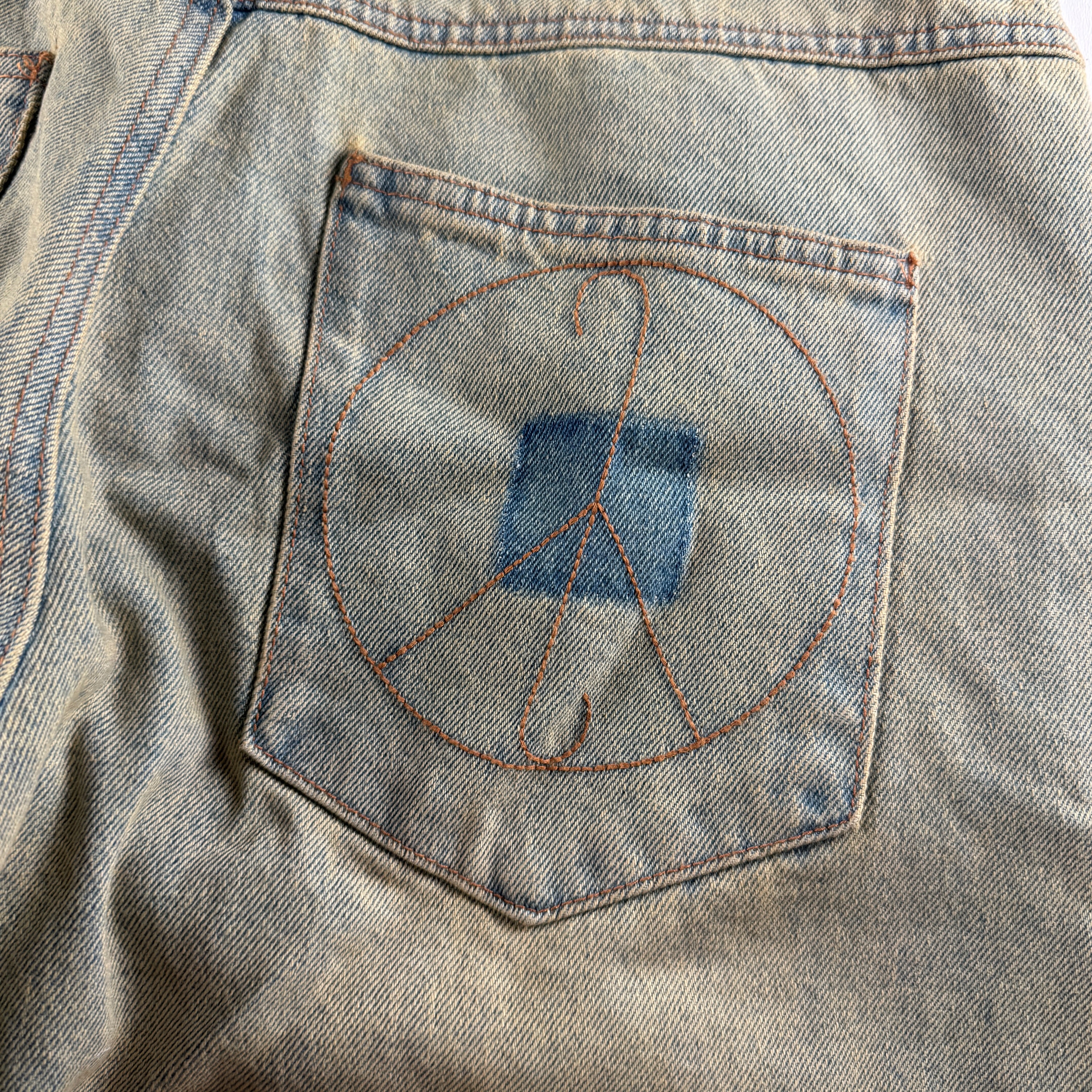 Younger Song Washed Blue Pants (L)