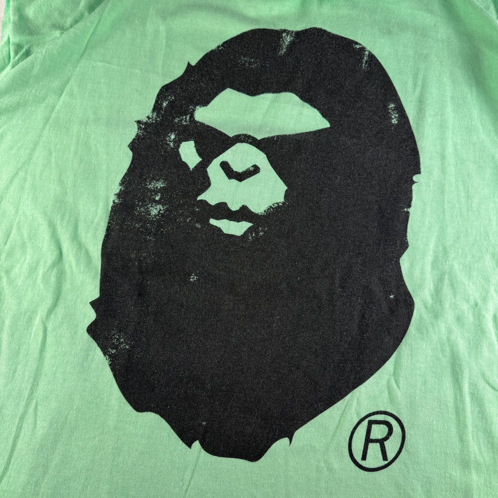 Saint Michael x BAPE Green White Handprint Tee (2XL)