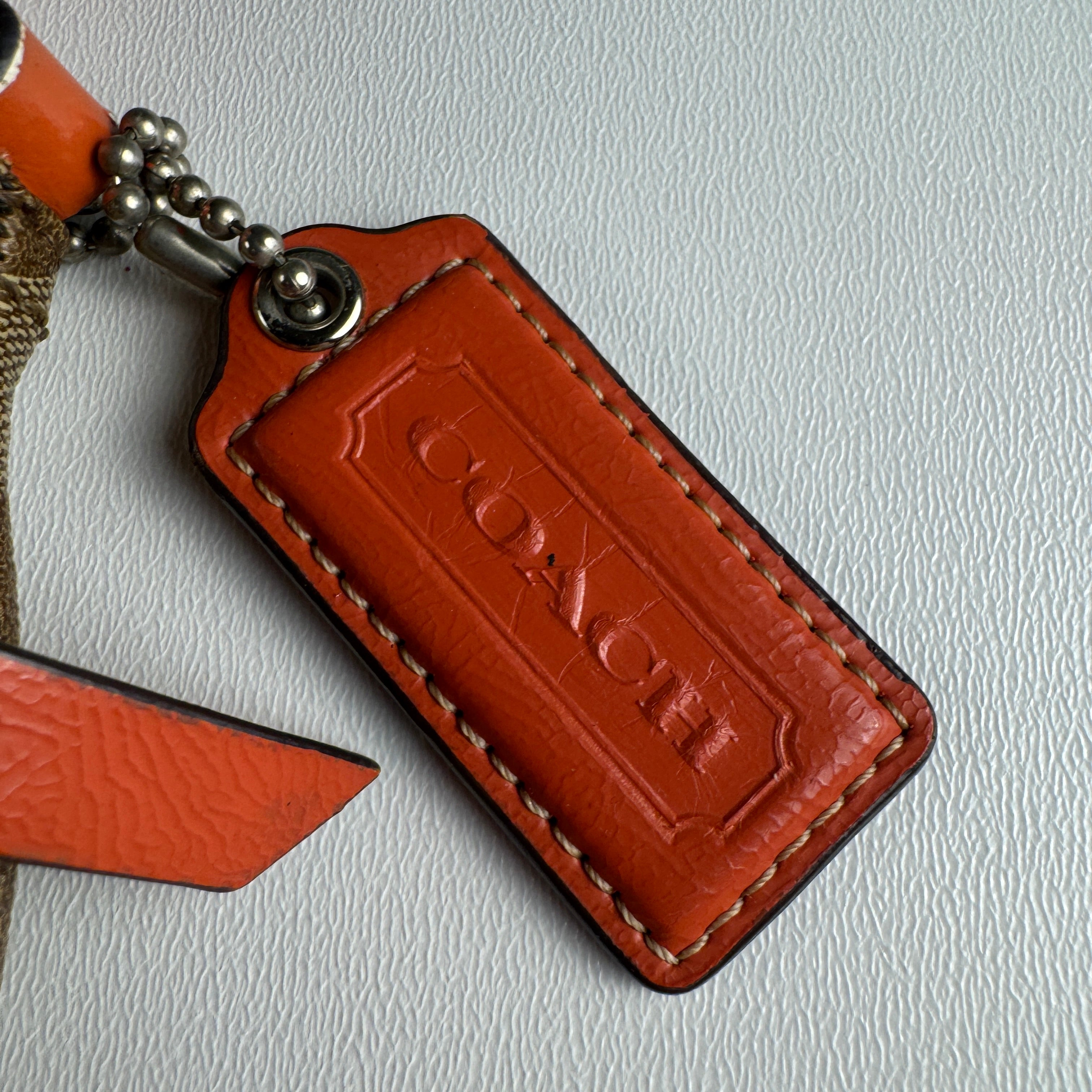 Coach Signature Print Canvas Crossbody Bag Coral