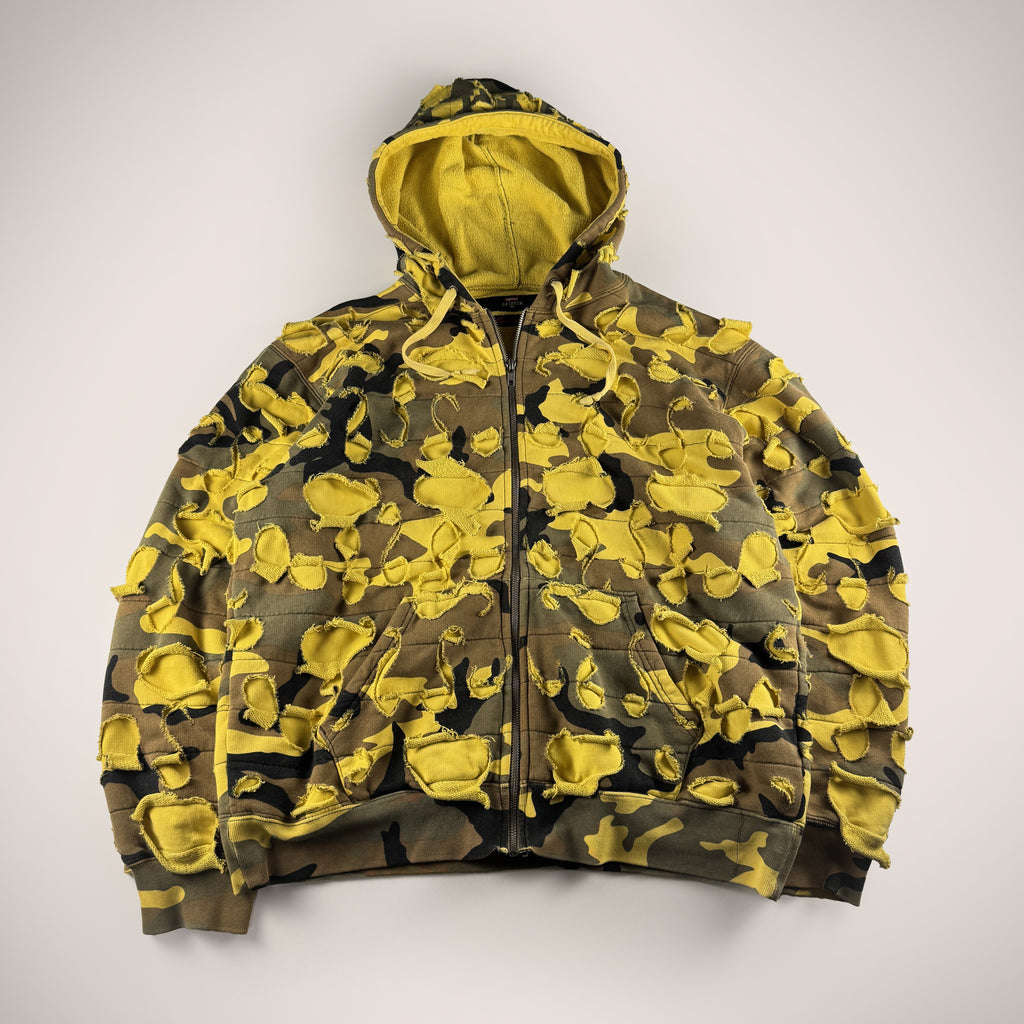 Supreme x Griffin Patch Camo Yellow Zip Up Hoodie (M)