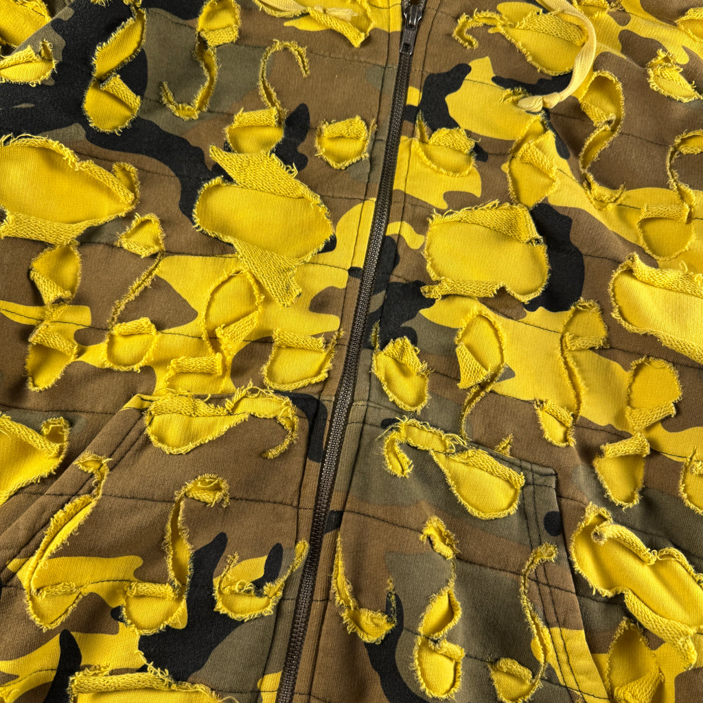 Supreme x Griffin Patch Camo Yellow Zip Up Hoodie (M)
