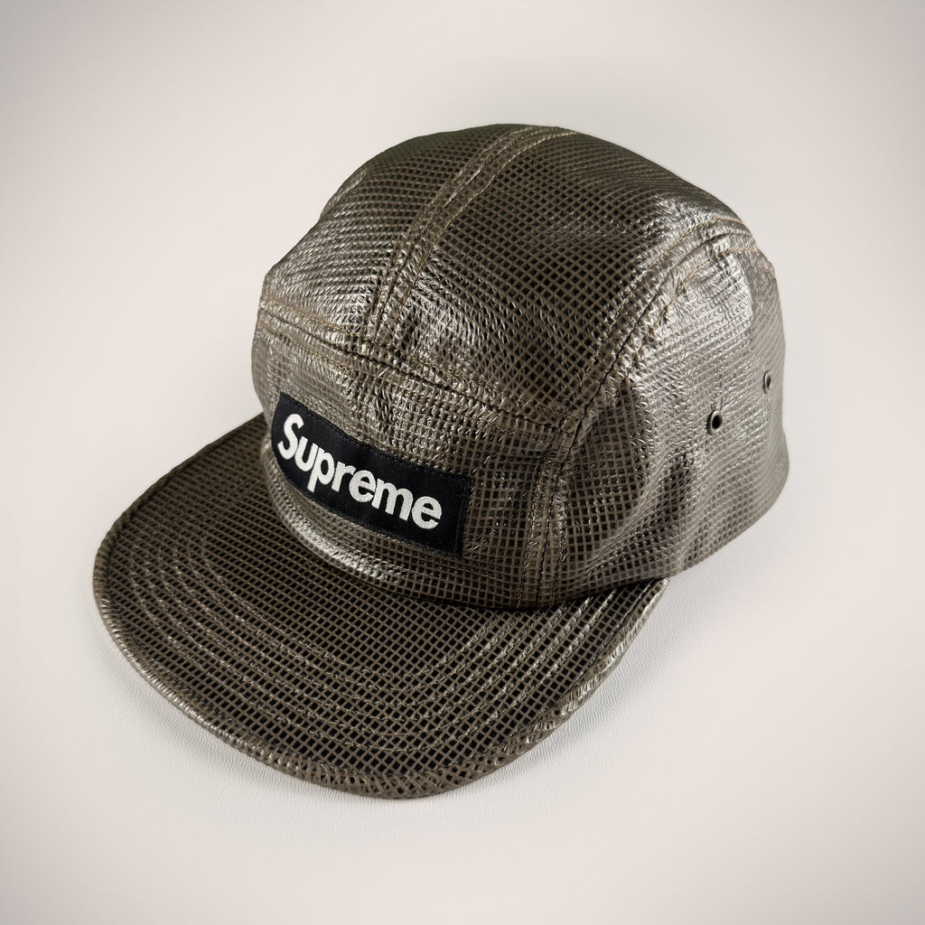 Supreme Laminated Box Weave Camp Cap (OS)