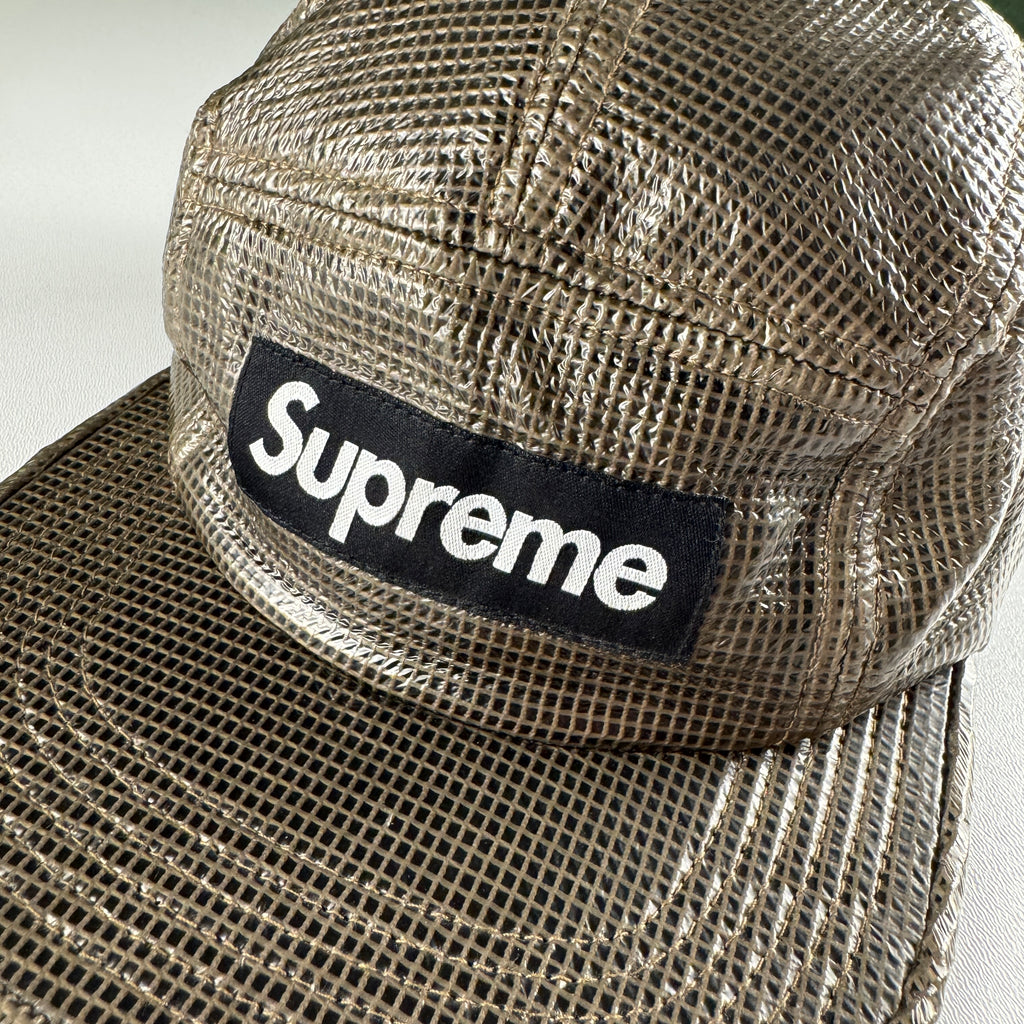 Supreme Laminated Box Weave Camp Cap (OS)