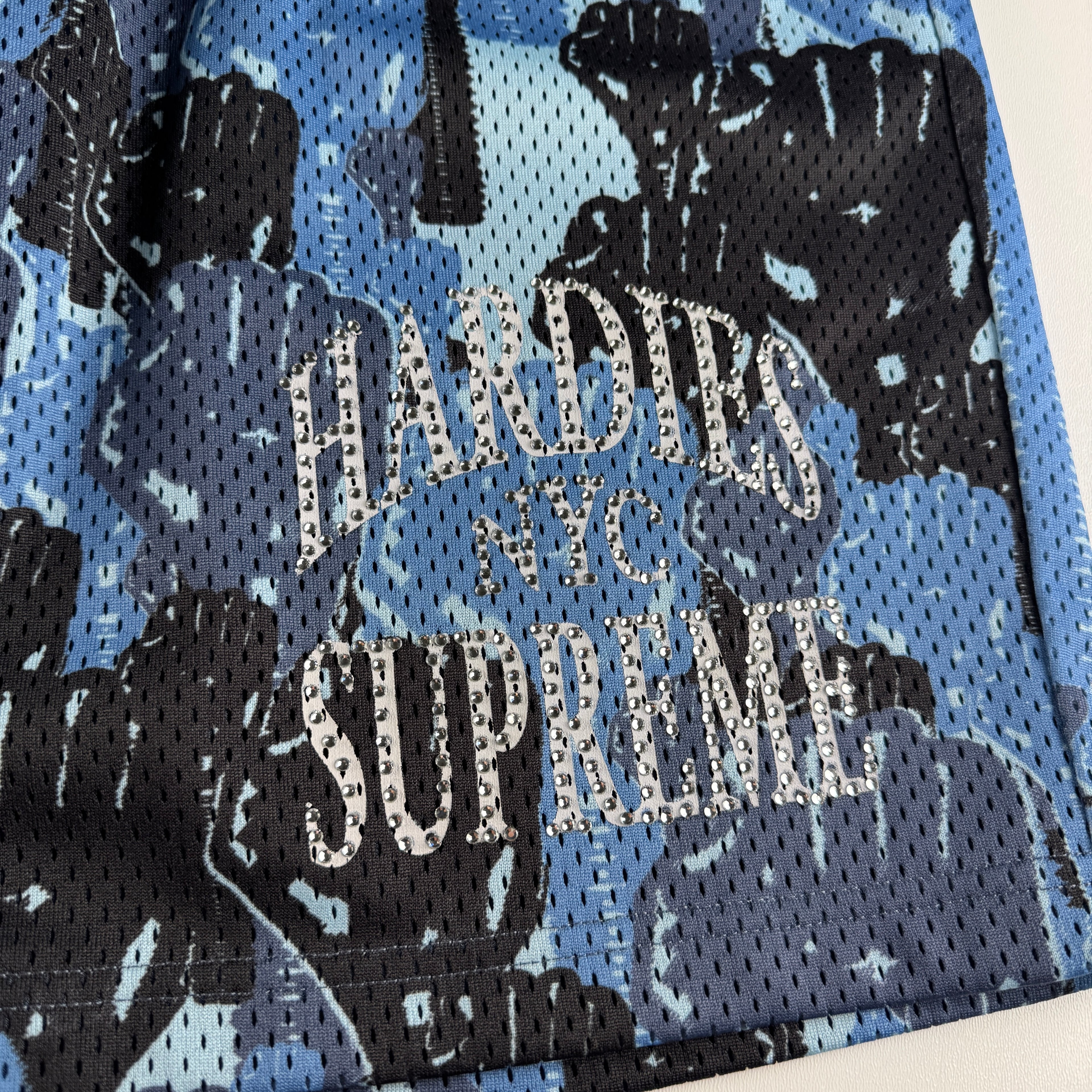 Supreme x Hardies Camo Basketball Blue Short (S)