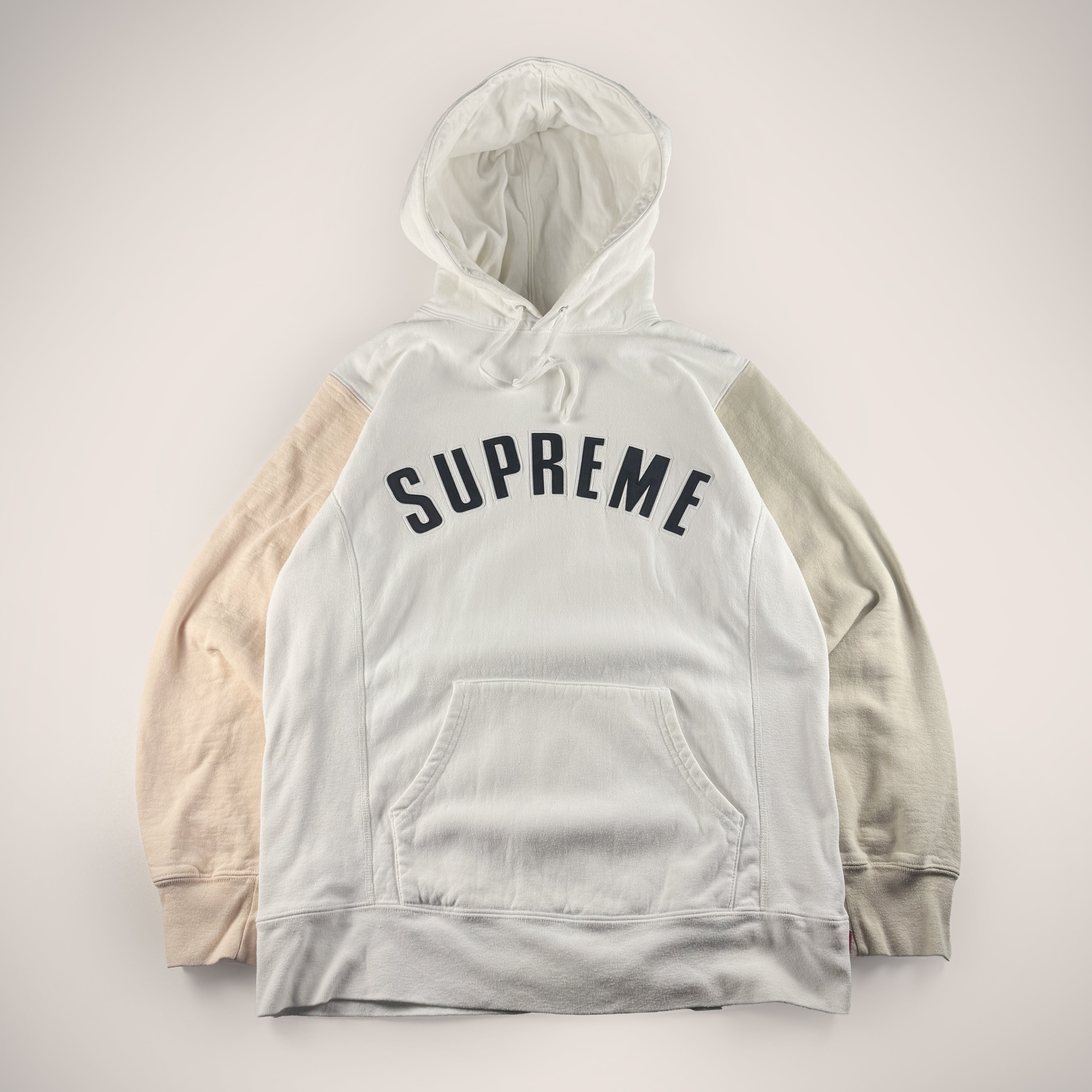 Supreme Color Blocked Arc Logo Hoodie (L)