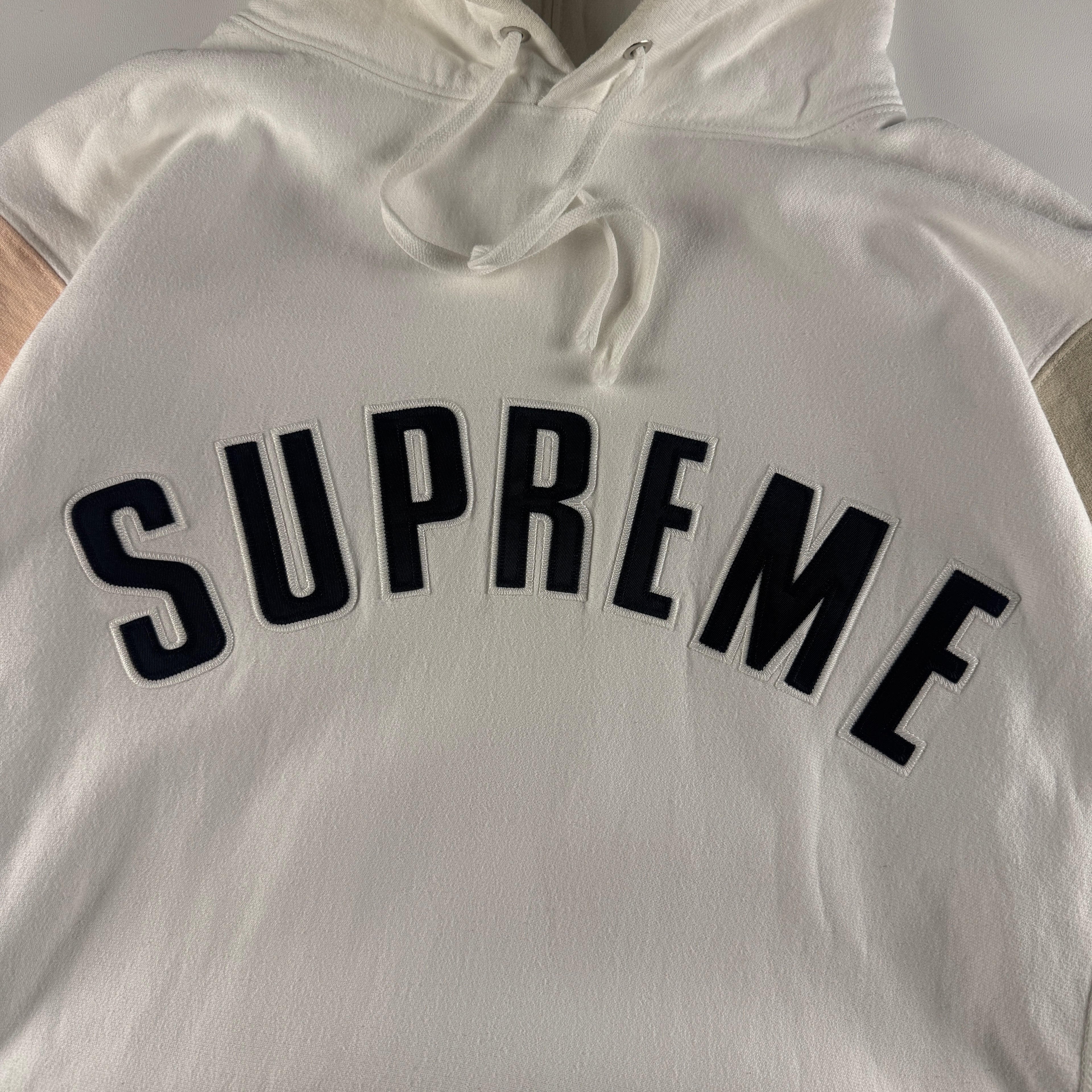 Supreme Color Blocked Arc Logo Hoodie (L)