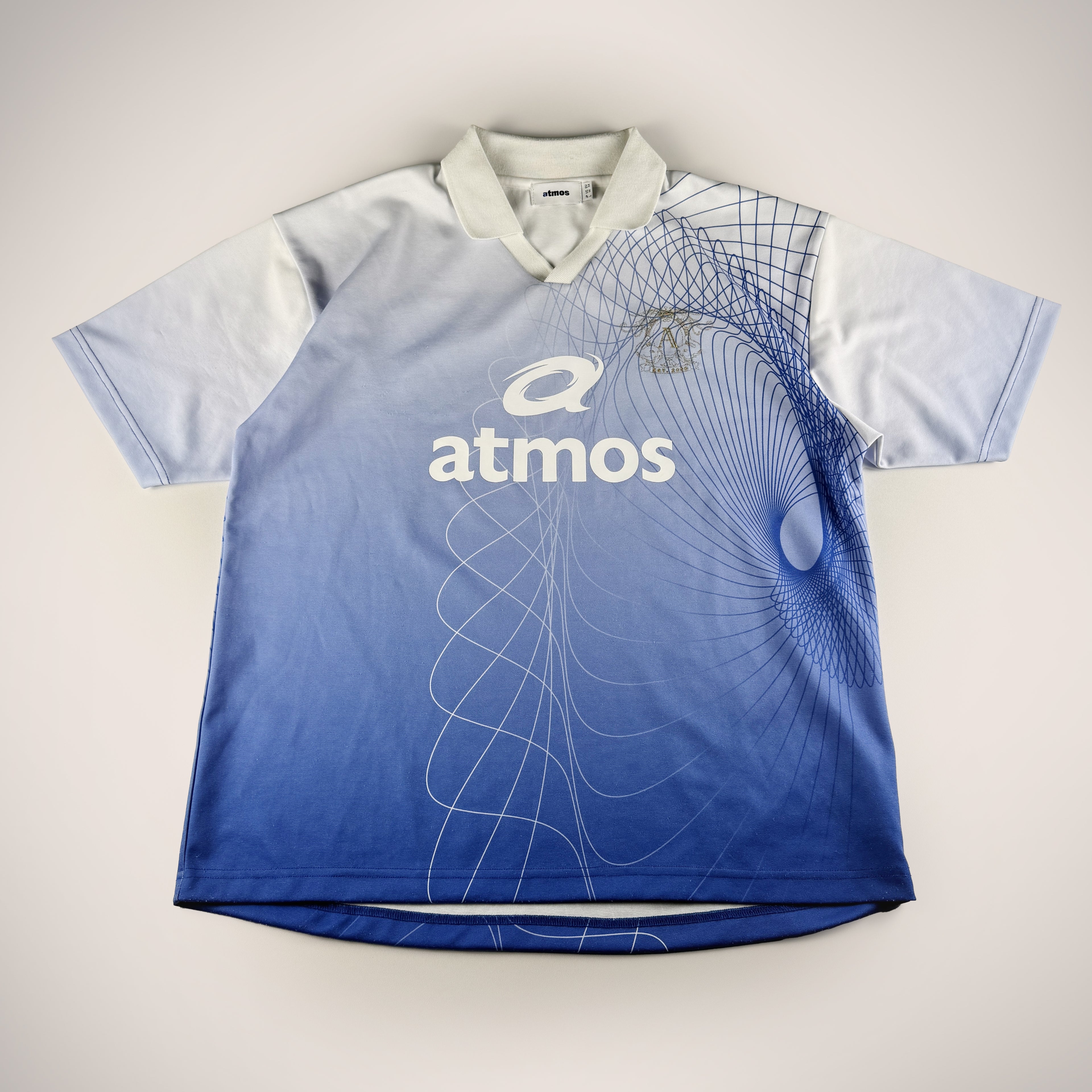 Atmos Blue and White Soccer Jersey (M)