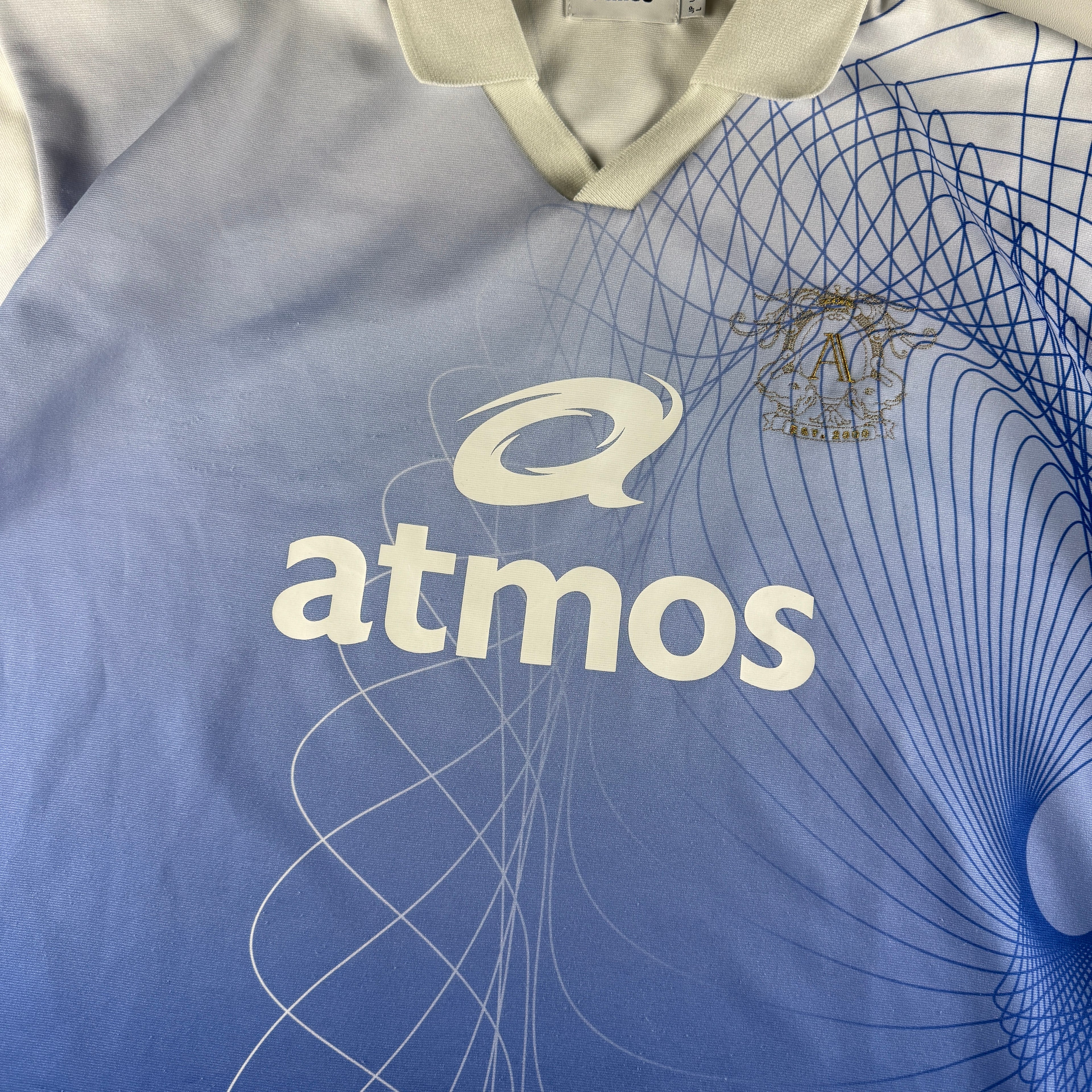 Atmos Blue and White Soccer Jersey (M)