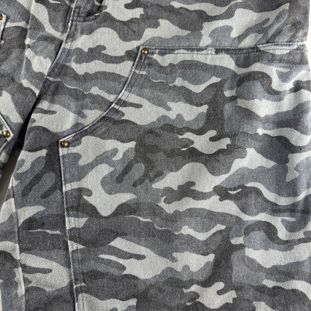 9090 Camo Double Knee Blue Baggy Short (L)