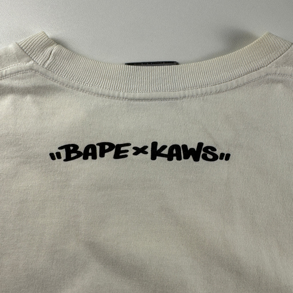 BAPE x Kaws Face White Tee (L)