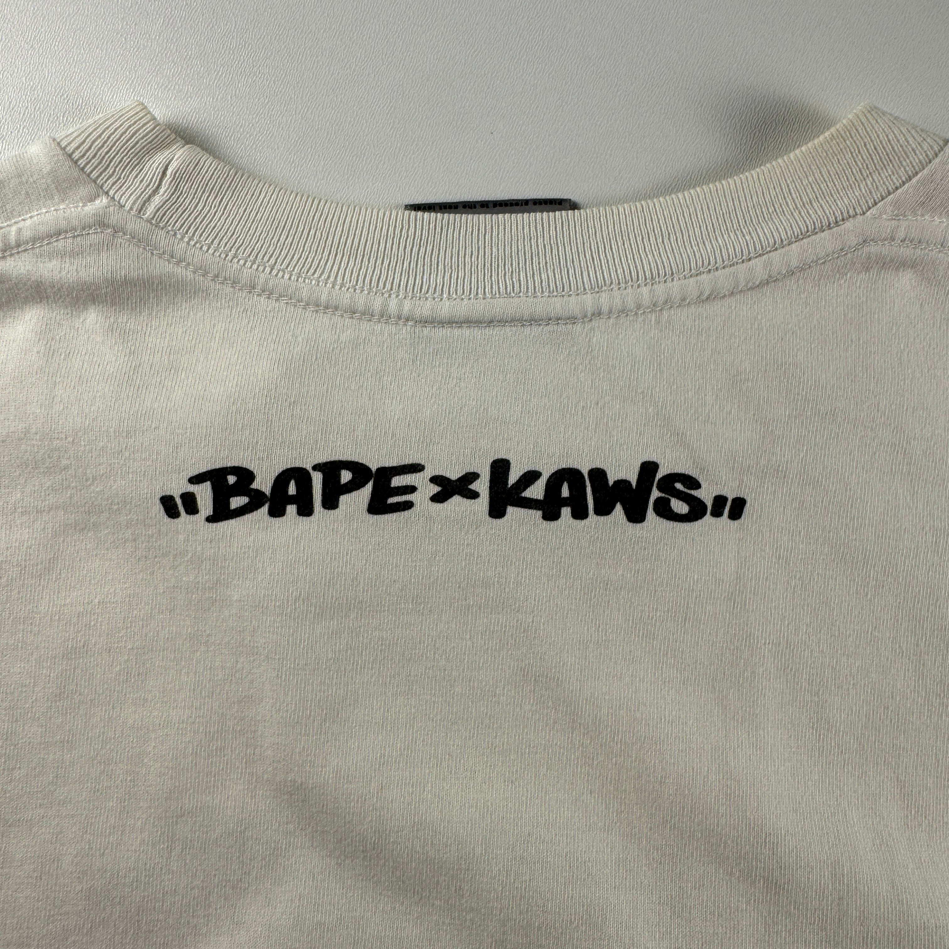 BAPE x Kaws Face White Tee (L)