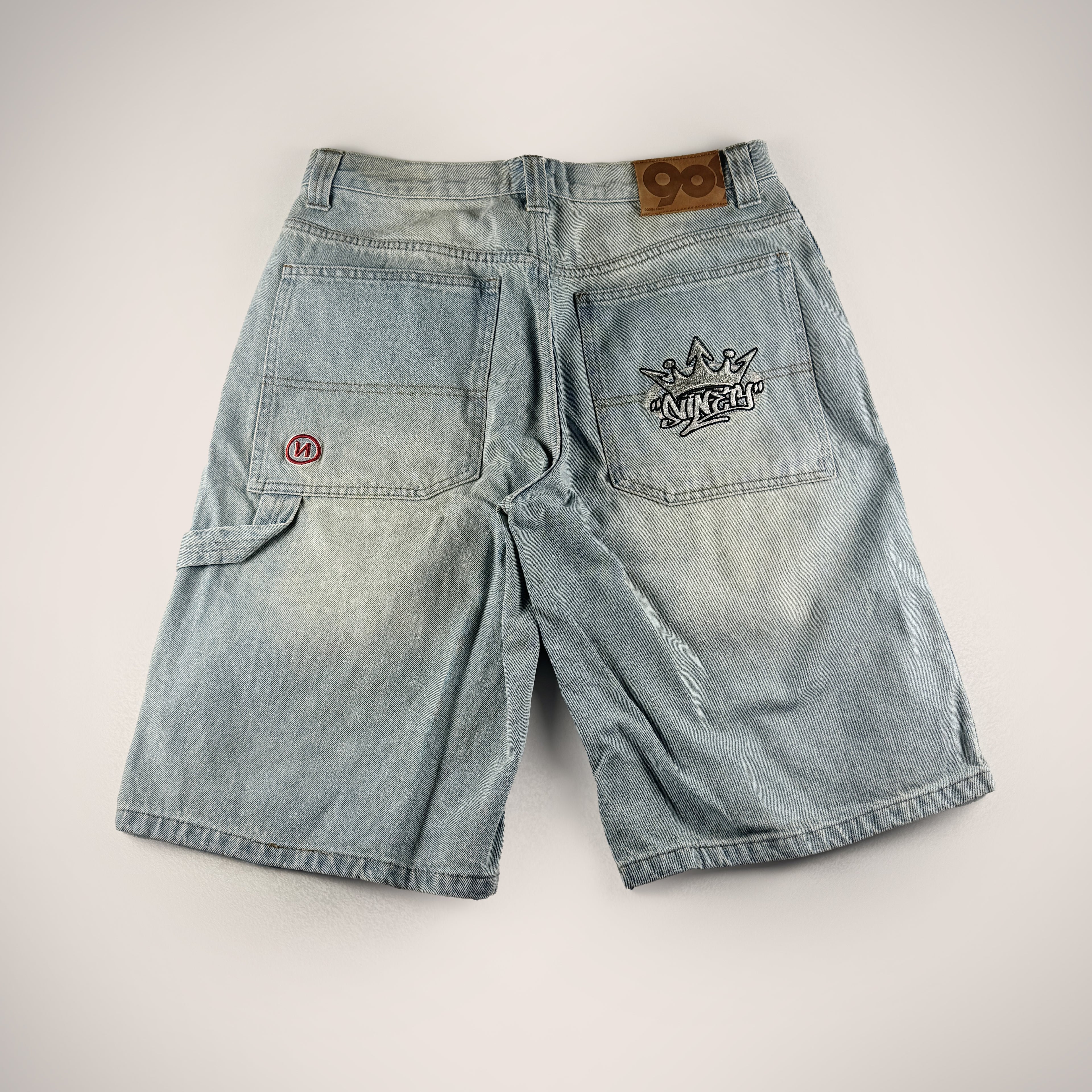 9090 King Logo Baggy Blue Short (L)