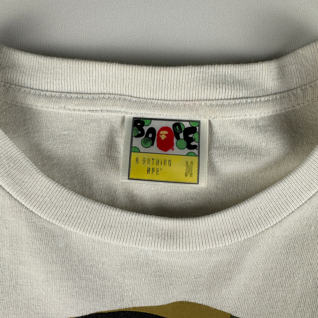 BAPE Big Head Camo White Tee (M)