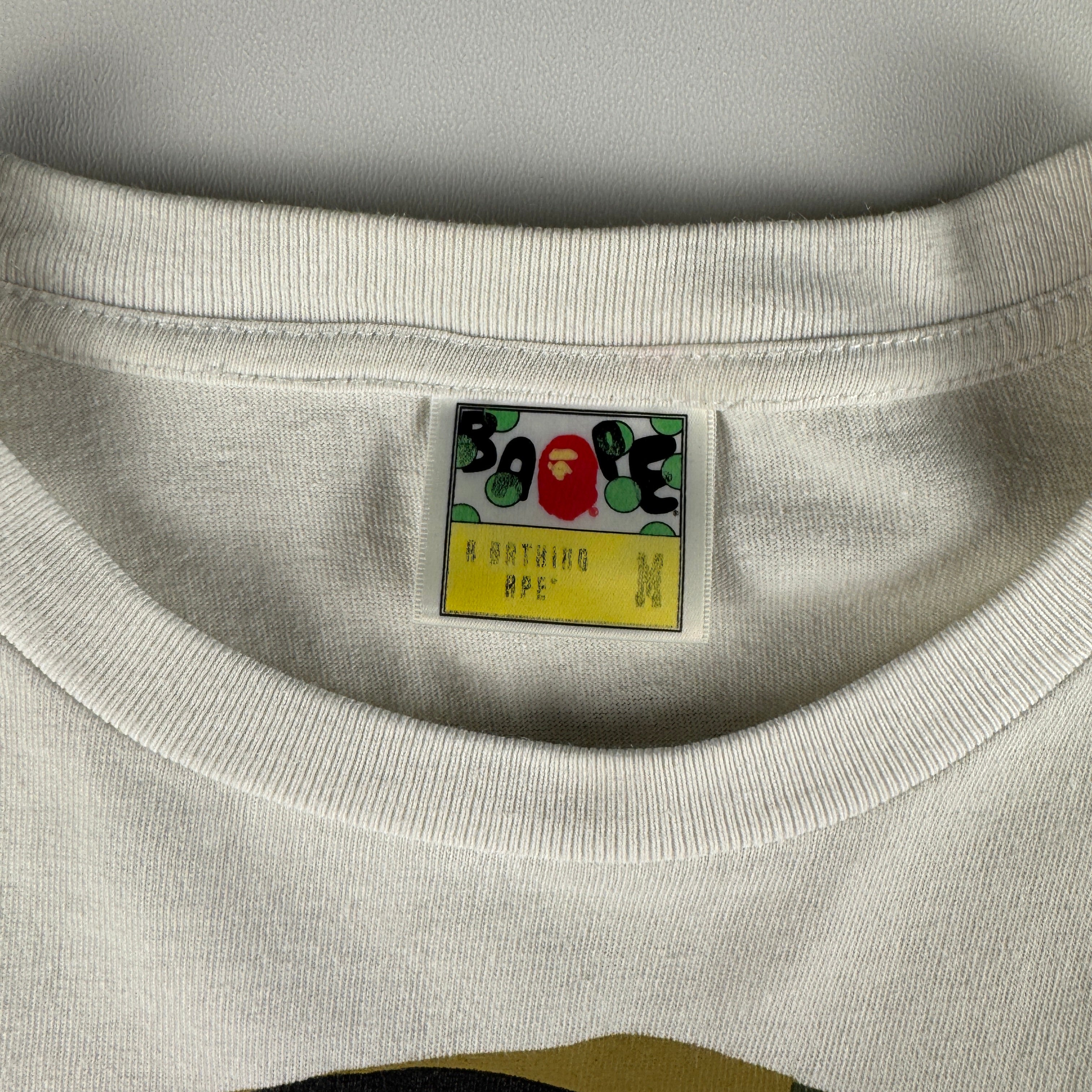 BAPE Big Head Camo White Tee (M)