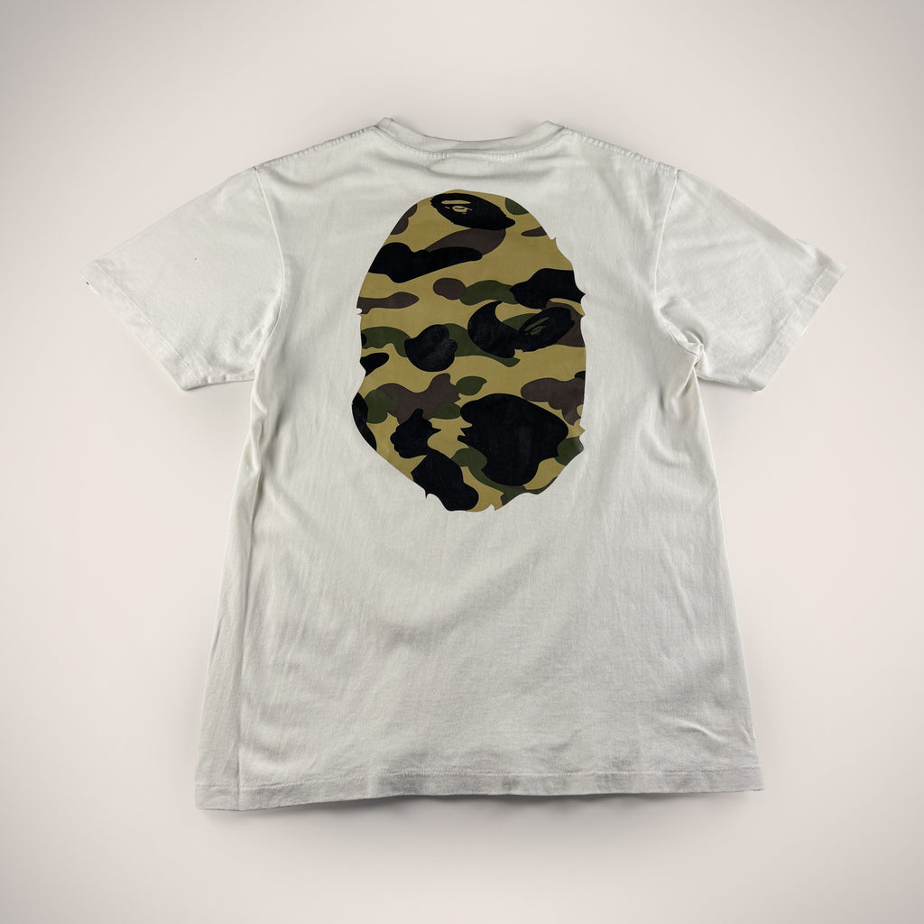 BAPE Big Head Camo White Tee (M)