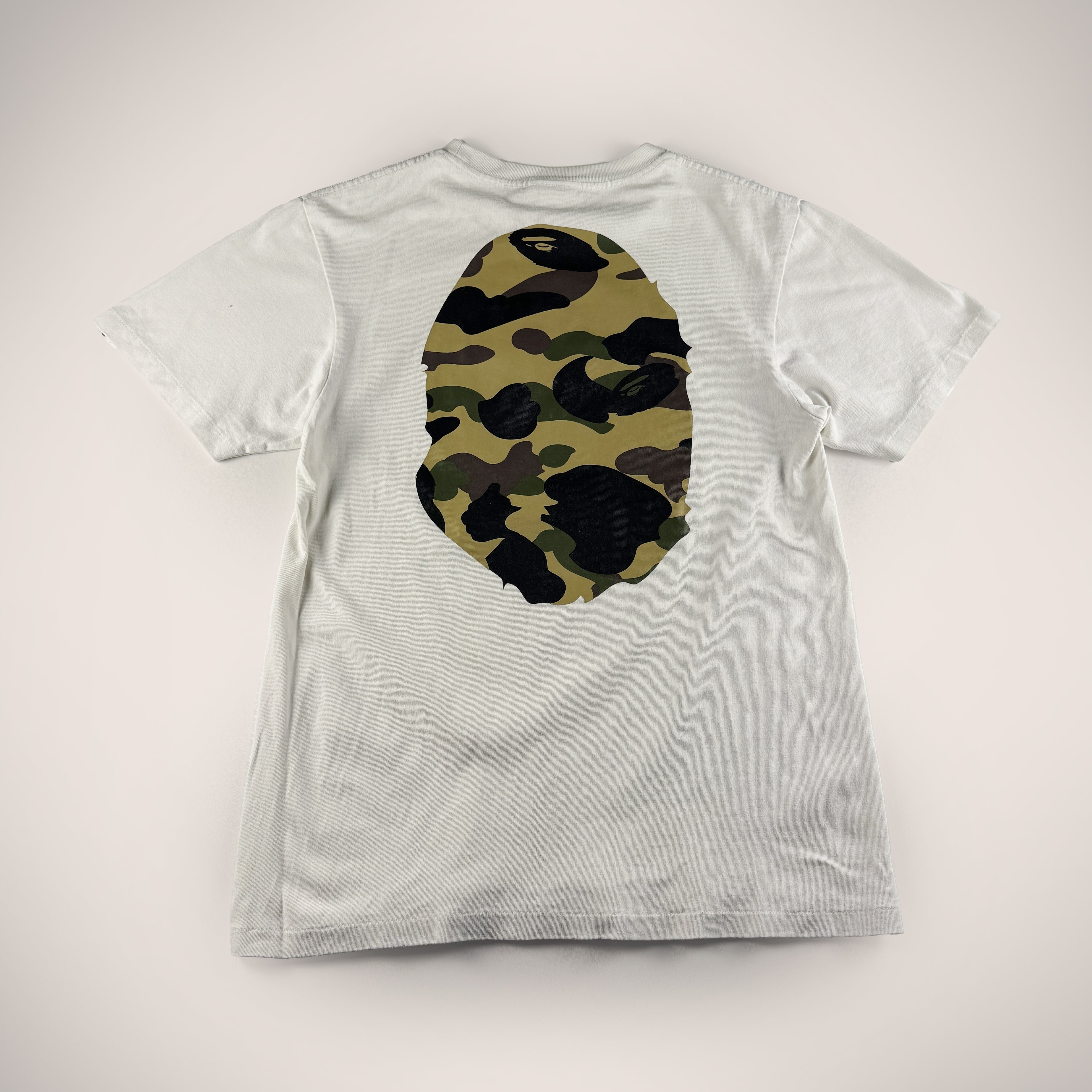 BAPE Big Head Camo White Tee (M)