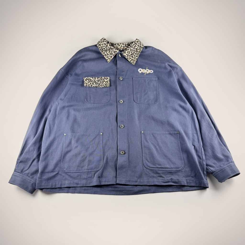9090 x MIO Leopard Blue Coverall Jacket (XL)