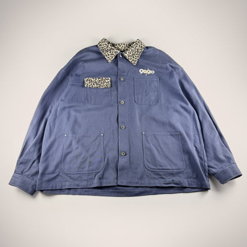 9090 x MIO Leopard Blue Coverall Jacket (XL)