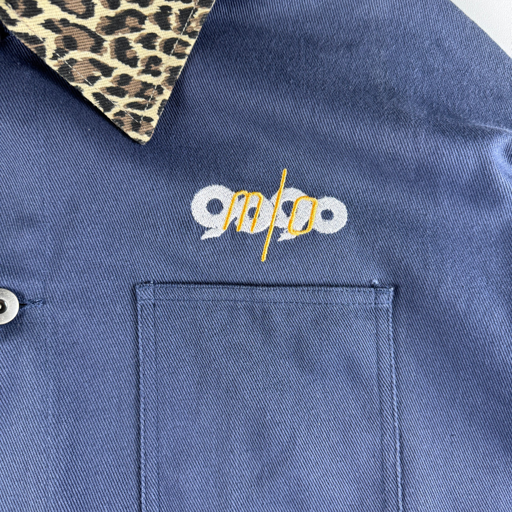 9090 x MIO Leopard Blue Coverall Jacket (XL)