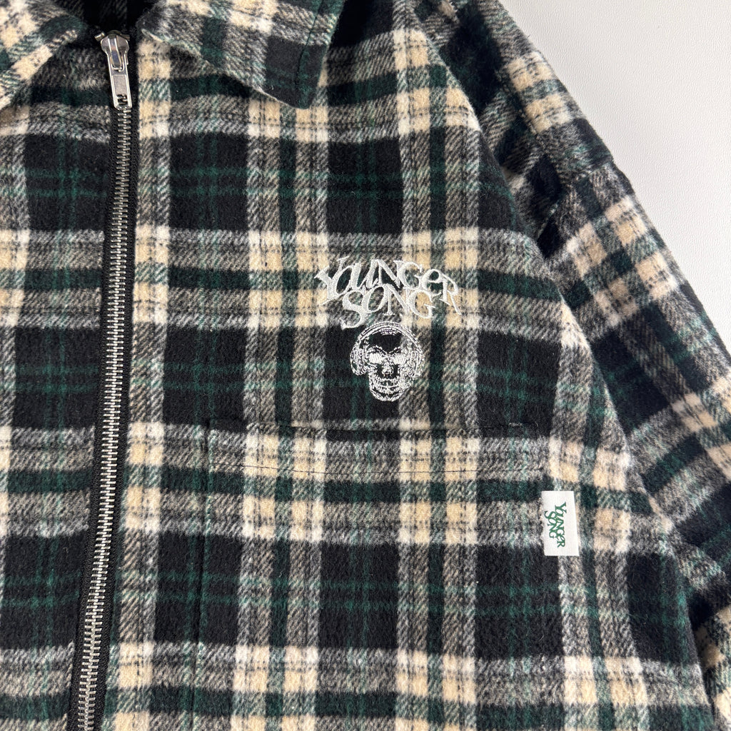 Younger Song Ombre Plaid Long Sleeve Shirt (M)