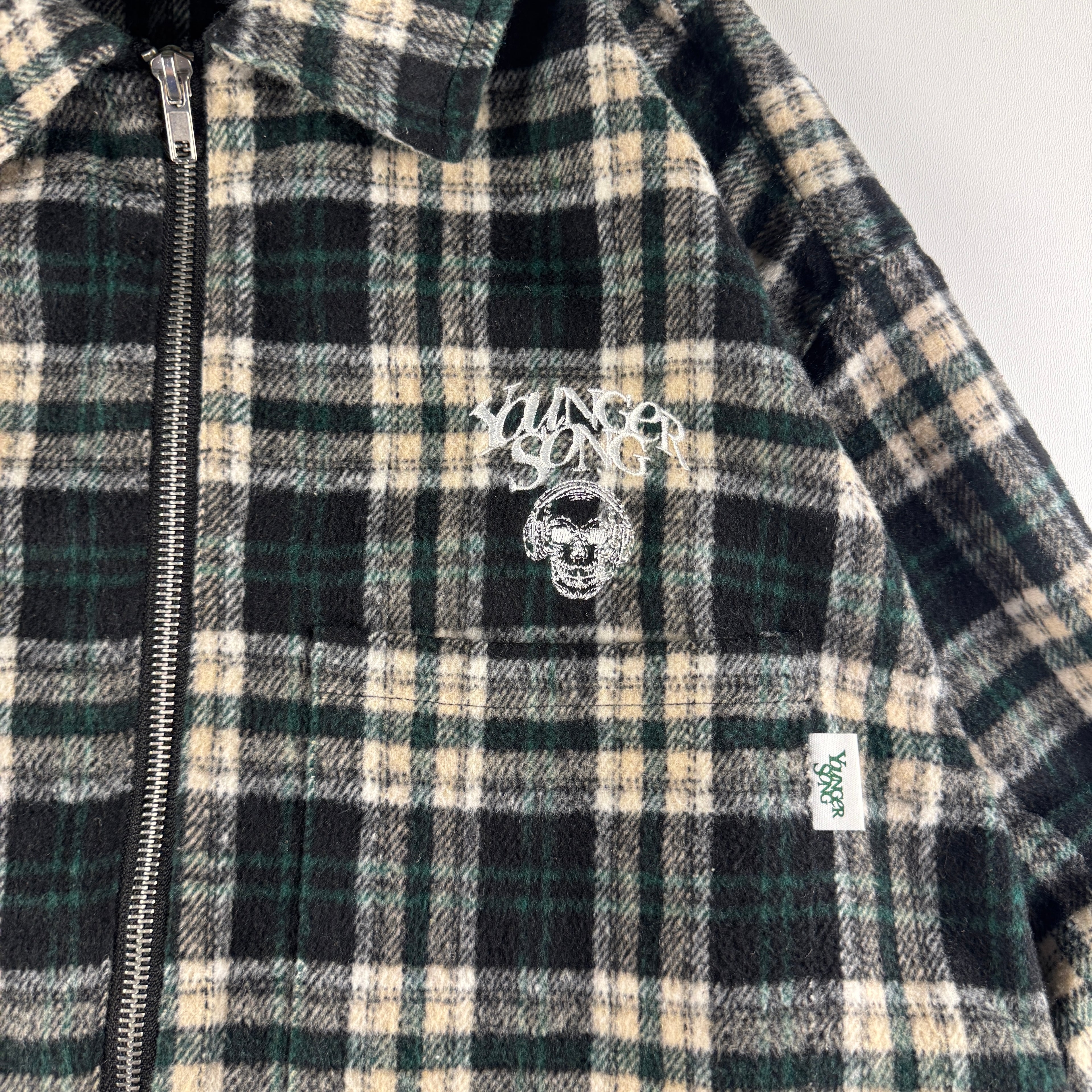 Younger Song Ombre Plaid Long Sleeve Shirt (M)