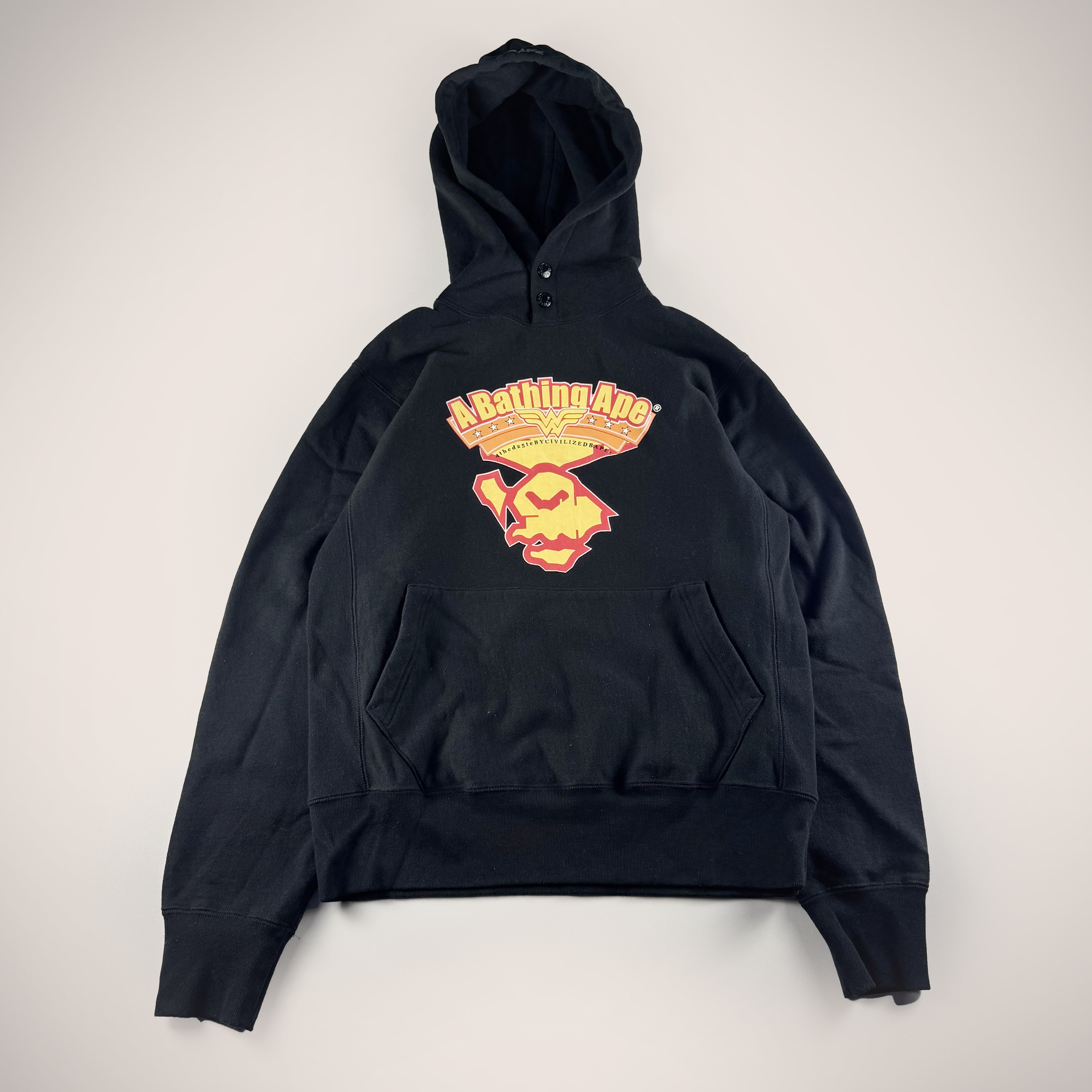 BAPE Mad Face Vintage Black Hoodie (XS)